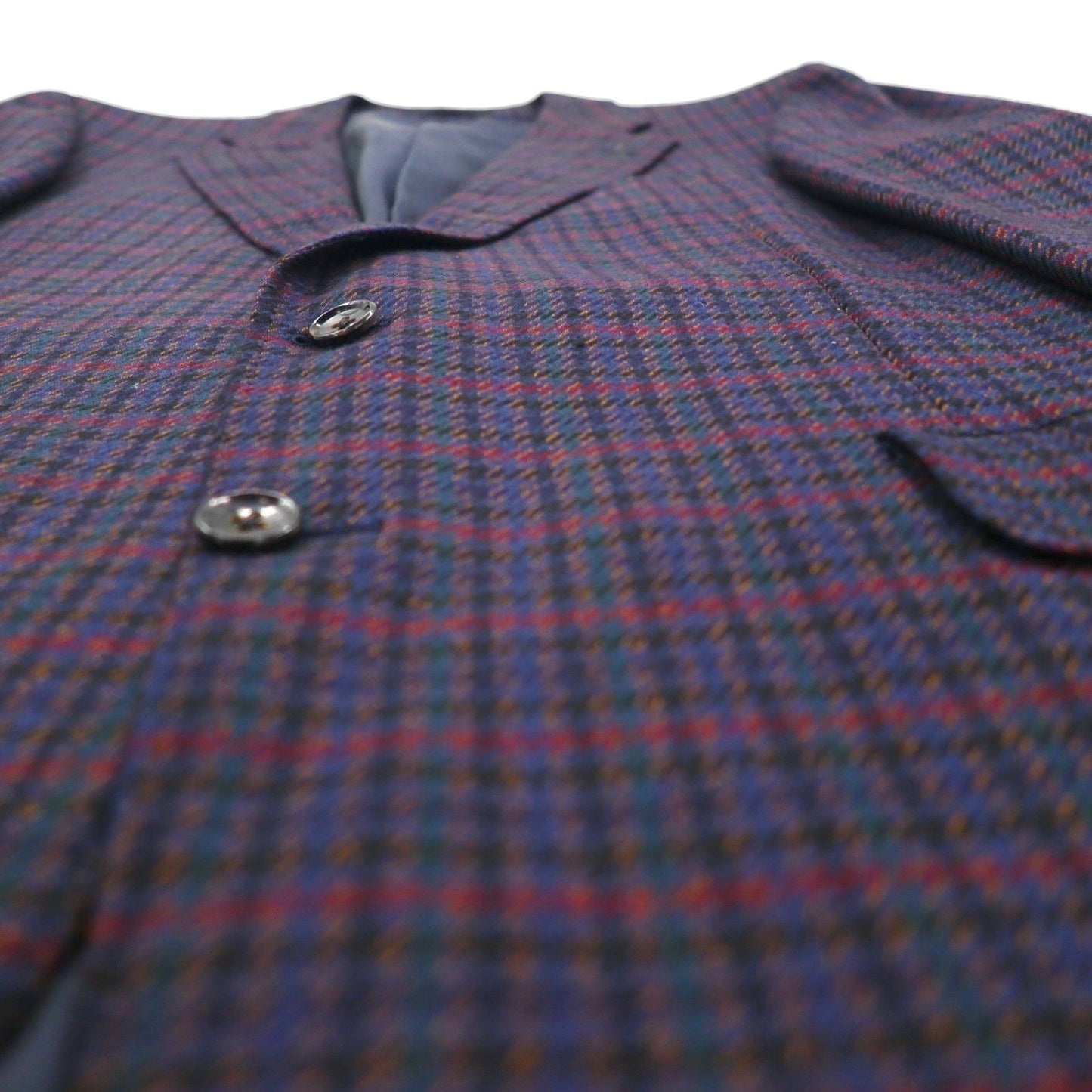 BURBERRY シルク混 テーラードジャケット M チェック PRESTIGE COLLECTION 日本製