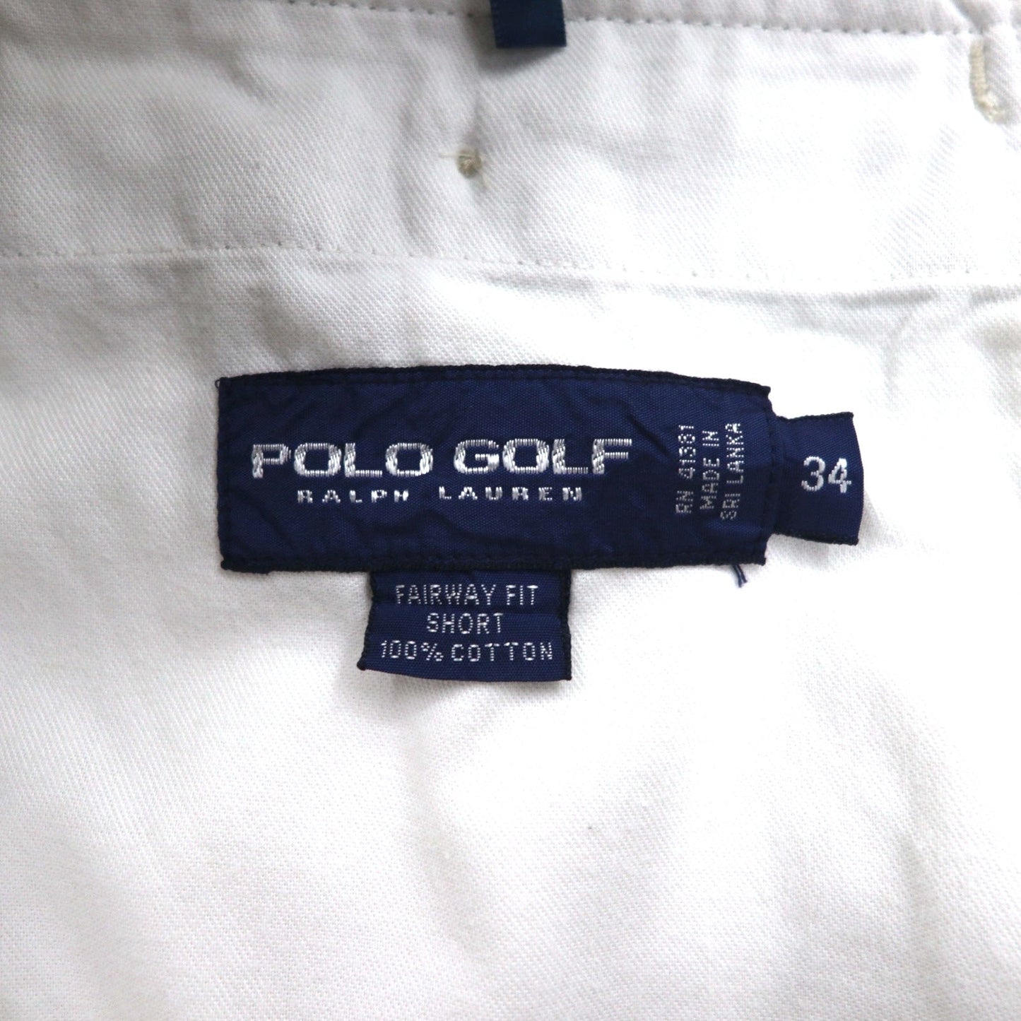 POLO GOLF RALPH LAUREN 90s Polo Chino Shorts, 2-Pleated, Beige, Cotton, Size L