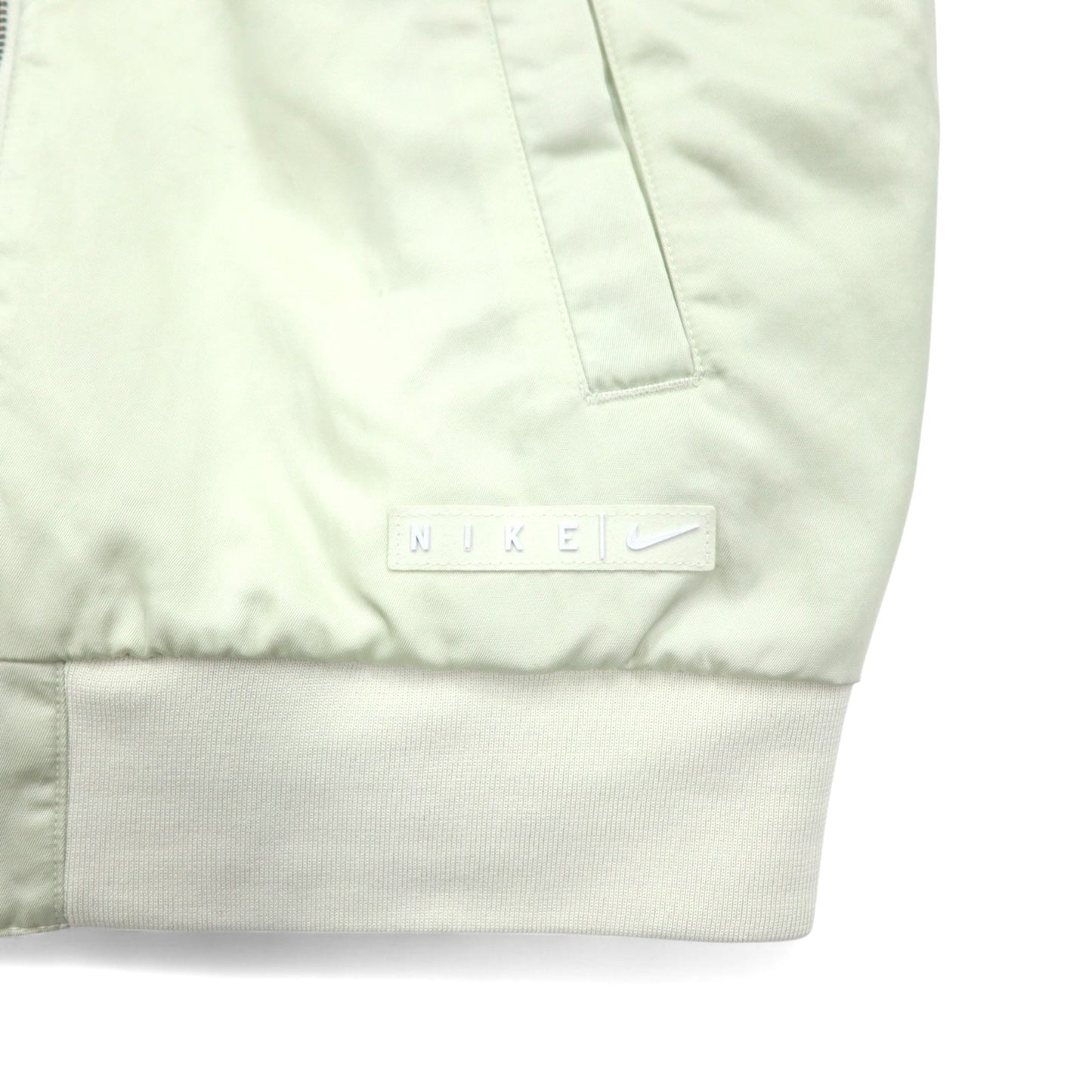 NIKE Sportswear Essential Reversible MA-1 Varsity Bomber Jacket, Size XS, White/Green Quilted Nylon, FN3168-020