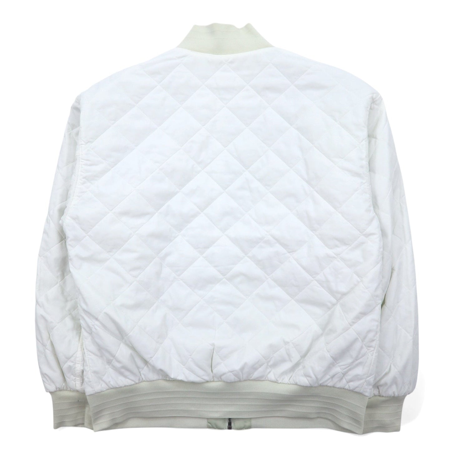 NIKE Sportswear Essential Reversible MA-1 Varsity Bomber Jacket, Size XS, White/Green Quilted Nylon, FN3168-020