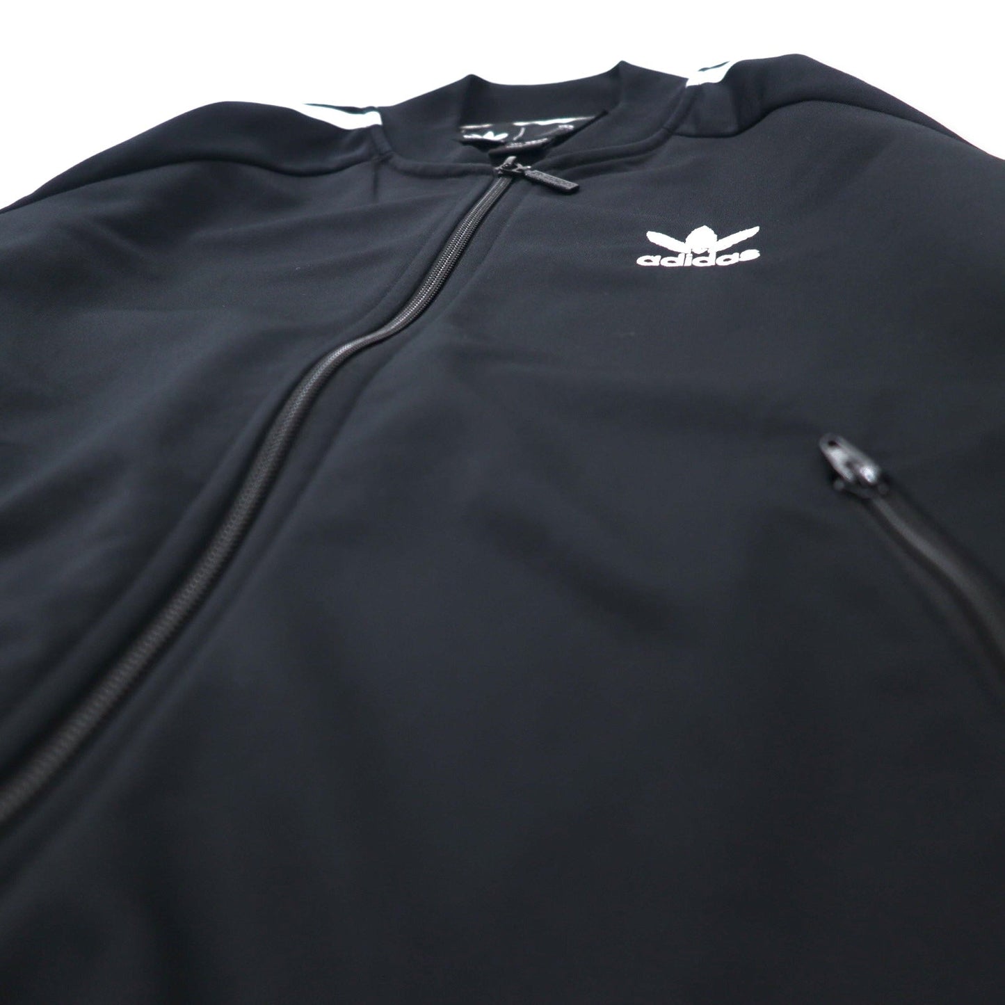 adidas Originals x HER STUDIO LONDON ATP-style Track Jacket, Size L, Black Polyester, Floral Graphics, Double Zip, Trefoil Logo, 3-Stripes, GC6849