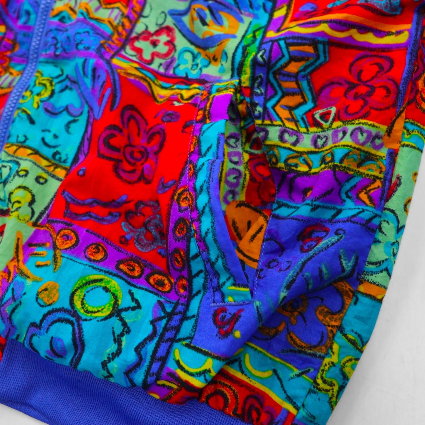 90s Vintage Sport Jacket BOLD SPIRIT 90年代 ナイロンジャケット ジップアップブルゾン M パープル 総柄
