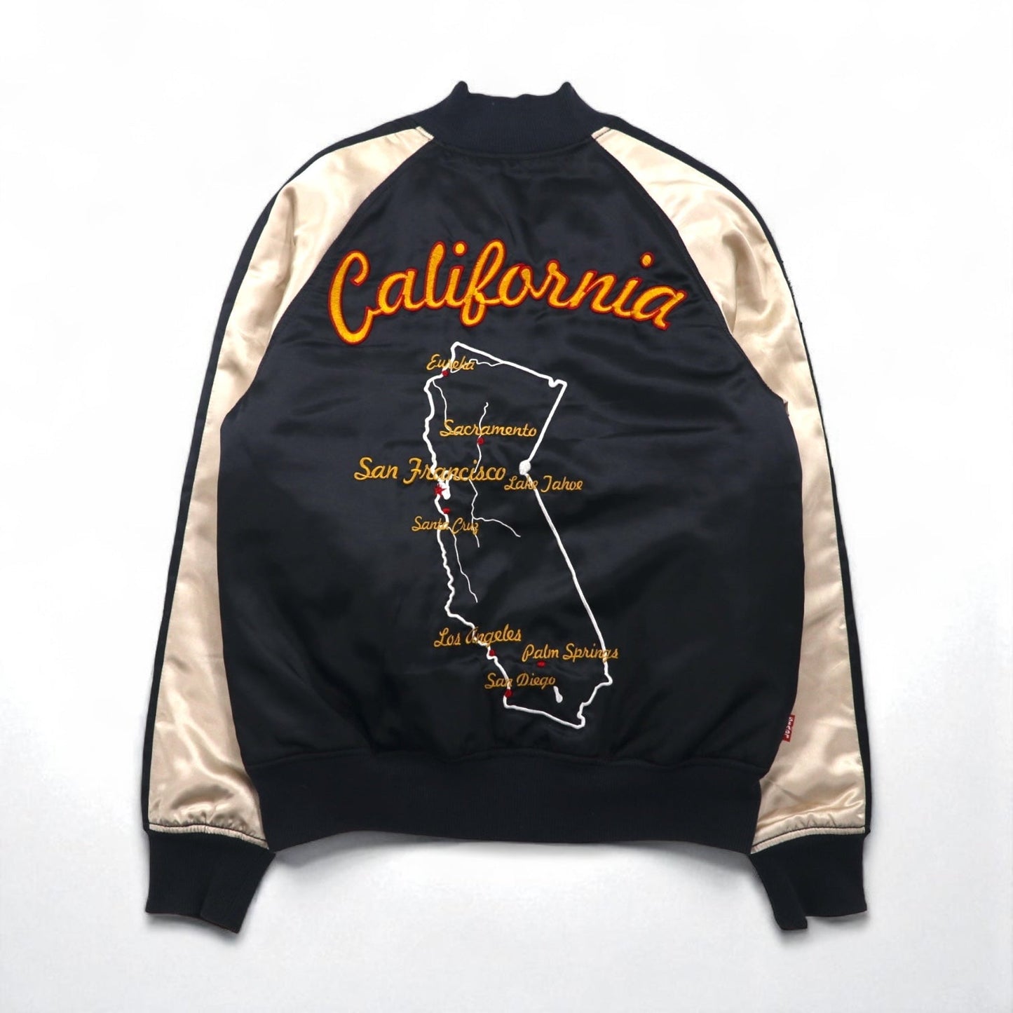 Levi's 00年代 スカジャン スーベニアジャケット M ブラック California 刺繍 70906-34