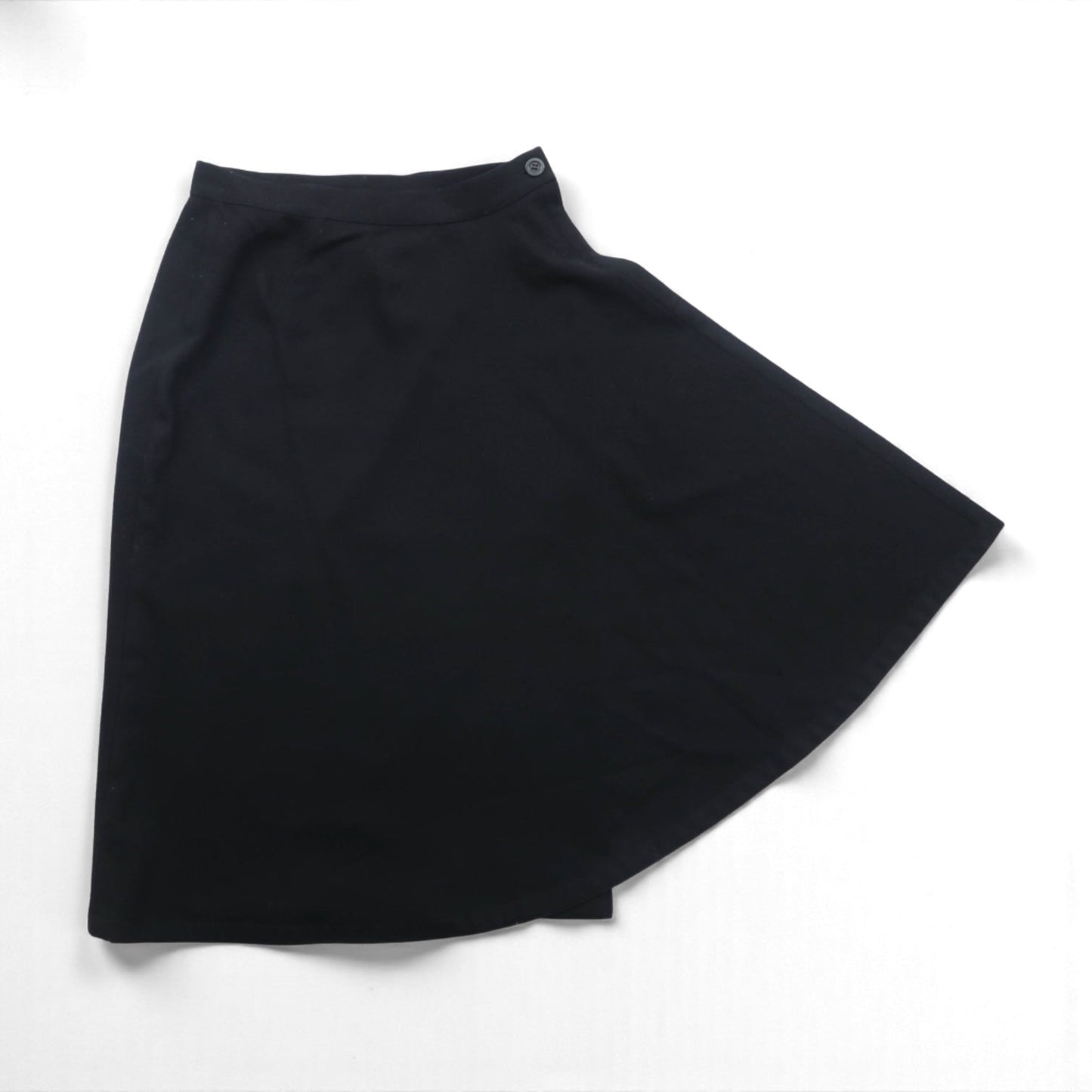Vintage GUCCI 1980s Italian Made Wrap Skirt, Black Wool, Free Size, Old Gucci