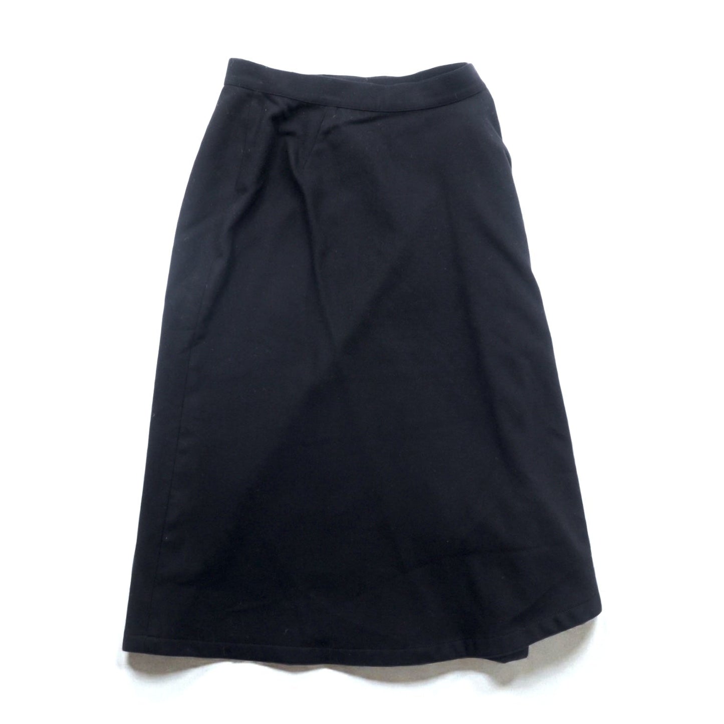 Vintage GUCCI 1980s Italian Made Wrap Skirt, Black Wool, Free Size, Old Gucci