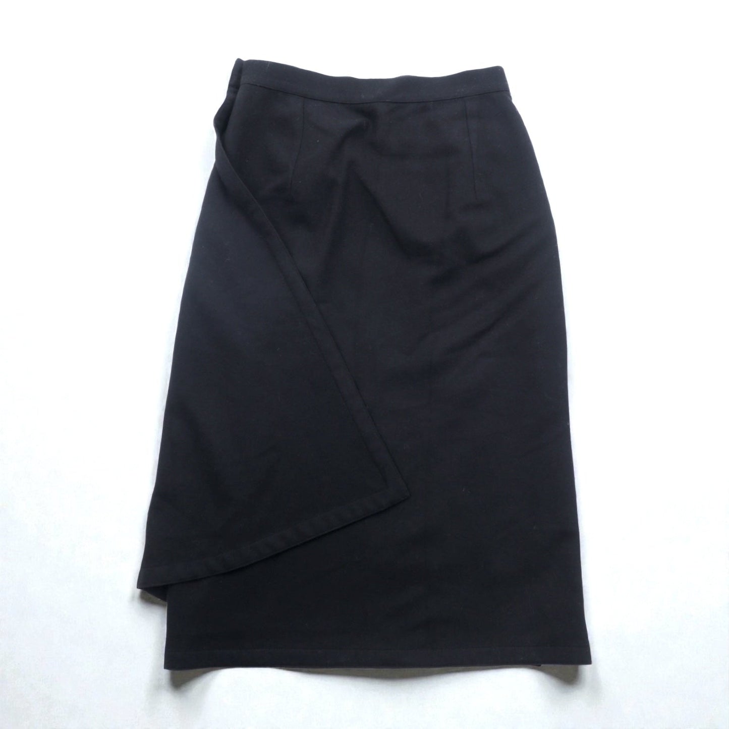 Vintage GUCCI 1980s Italian Made Wrap Skirt, Black Wool, Free Size, Old Gucci