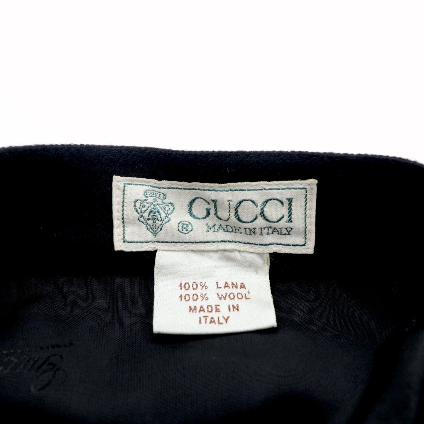 Vintage GUCCI 1980s Italian Made Wrap Skirt, Black Wool, Free Size, Old Gucci