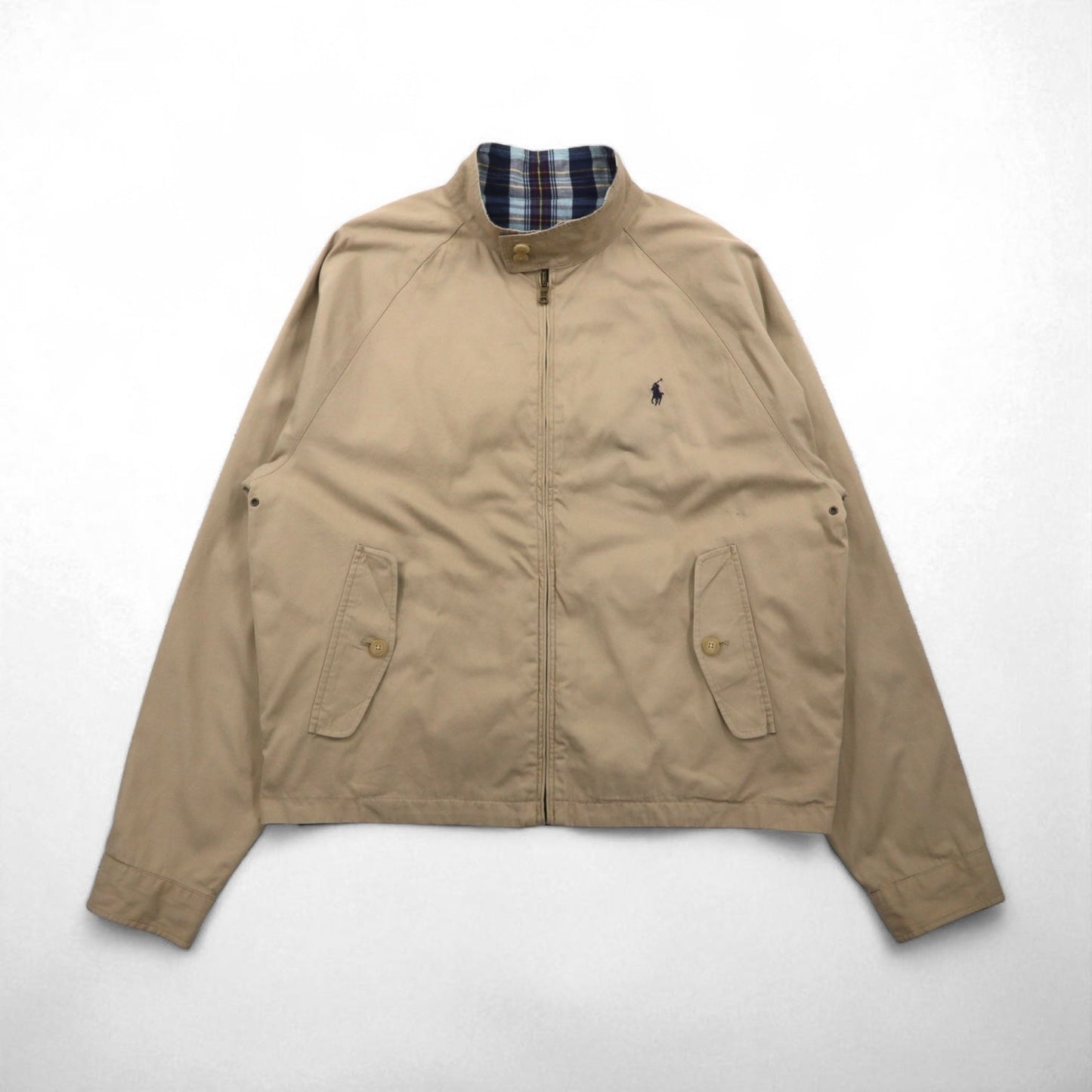 Polo Ralph Lauren 90年代 リバーシブル スウィングトップ ハリントンジャケット XL チェック スモールポニー刺繡