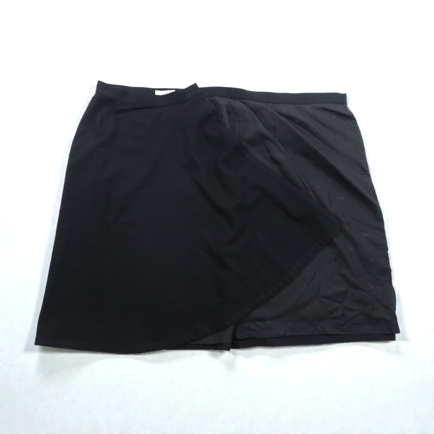 Vintage GUCCI 1980s Italian Made Wrap Skirt, Black Wool, Free Size, Old Gucci