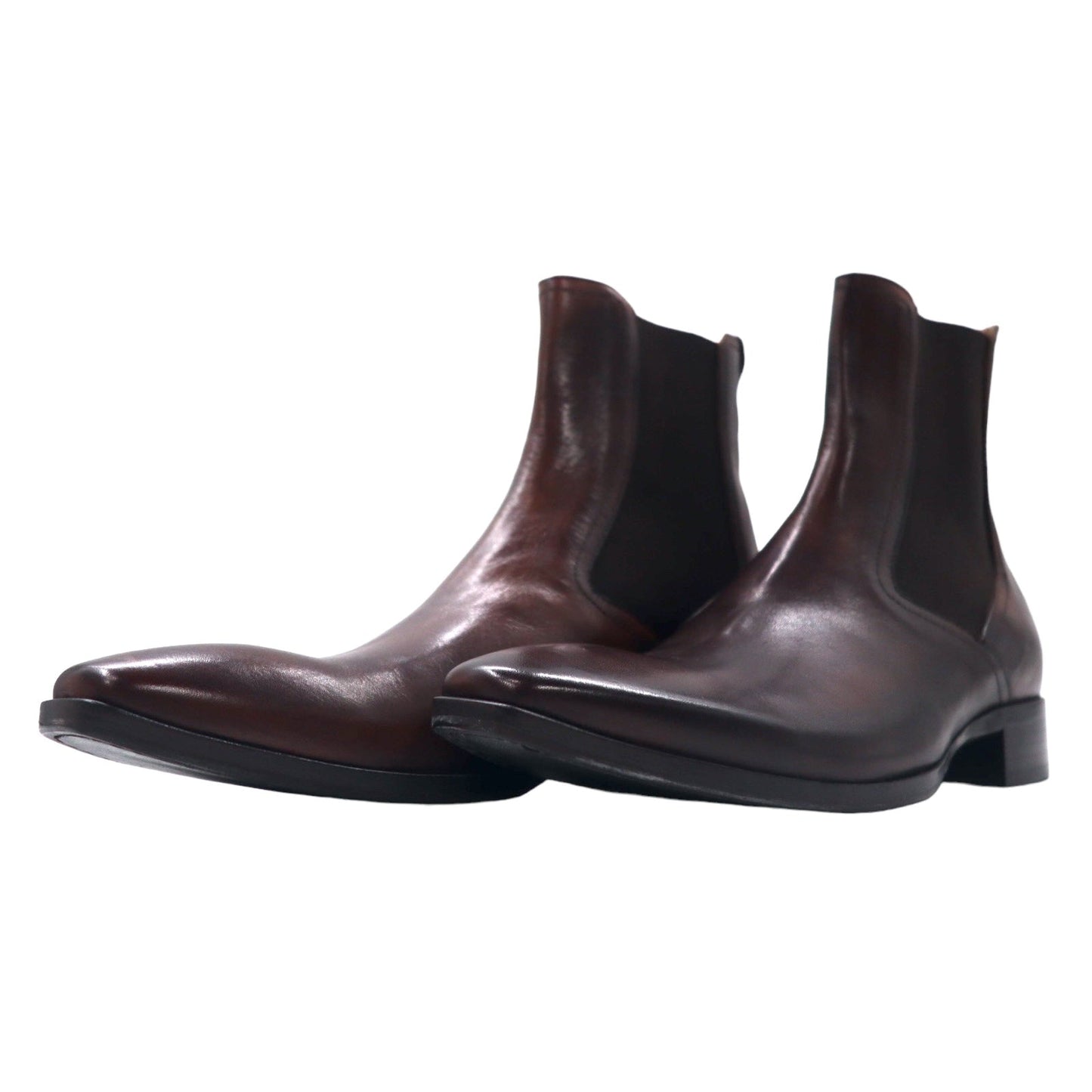 Titlo Classic (Isetan) Italian-made side-gore Chelsea boots, size 26.5cm, brown leather, Lav.blake