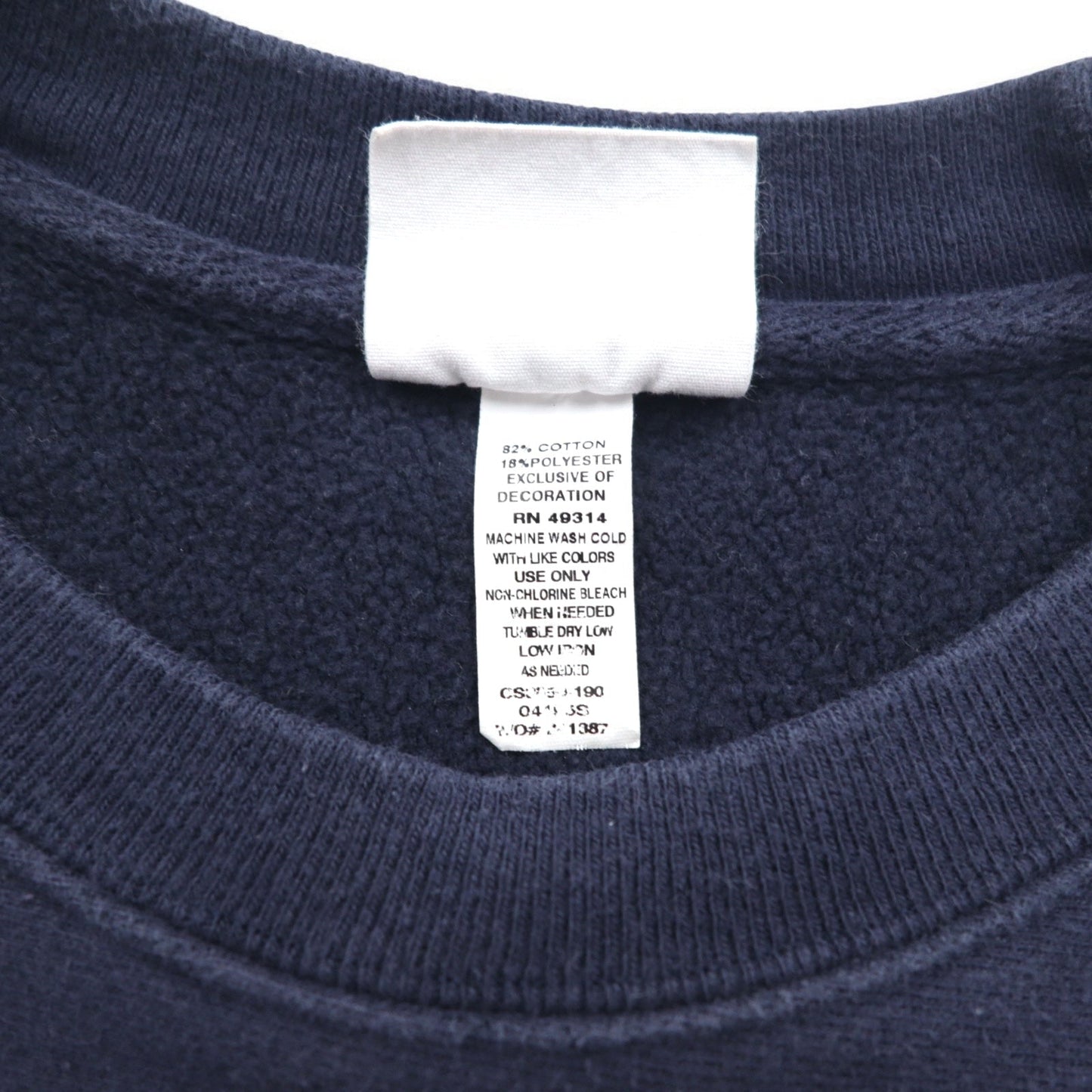 Champion Reverse Weave Script Logo Print Sweatshirt, Size 3XL, Navy, with Blue Single Tag, Reprint, Made in El Salvador