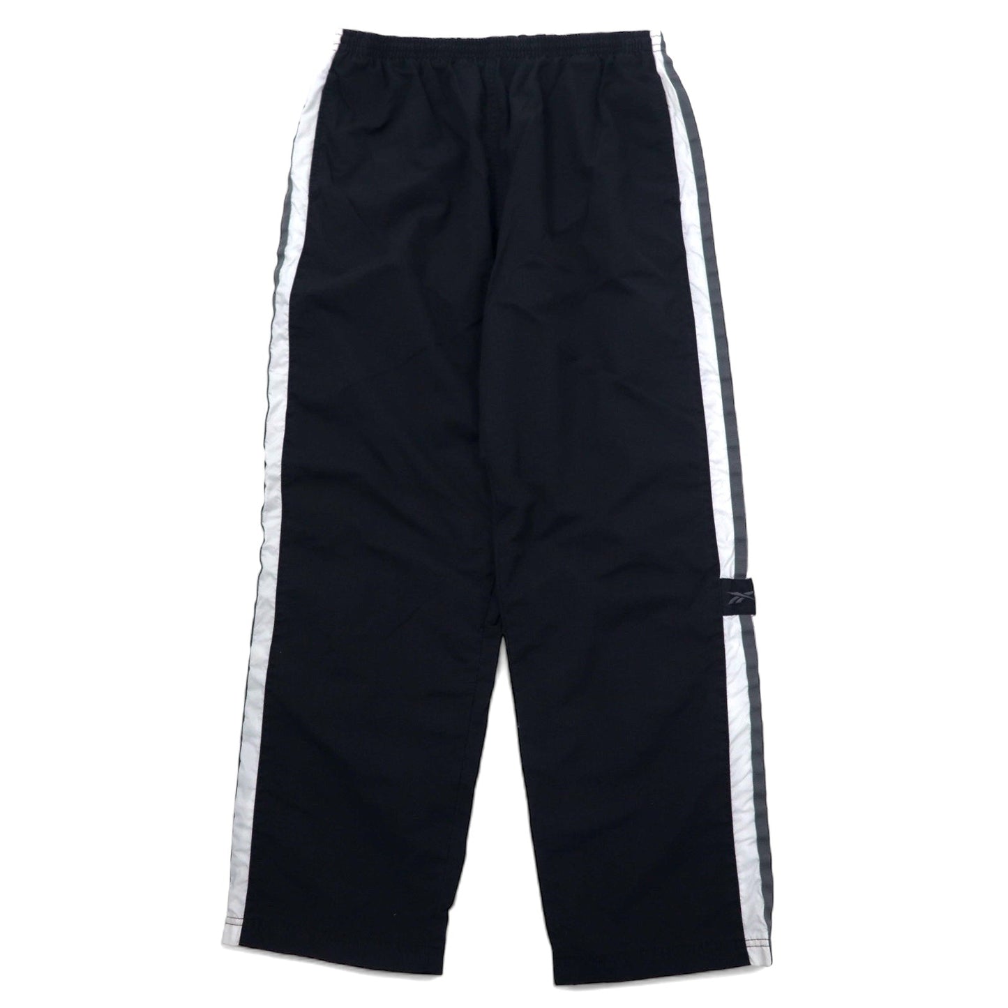 Reebok 90年代 トラックパンツ ジャージ XL ブラック ポリエステル サイドライン ベクターロゴ