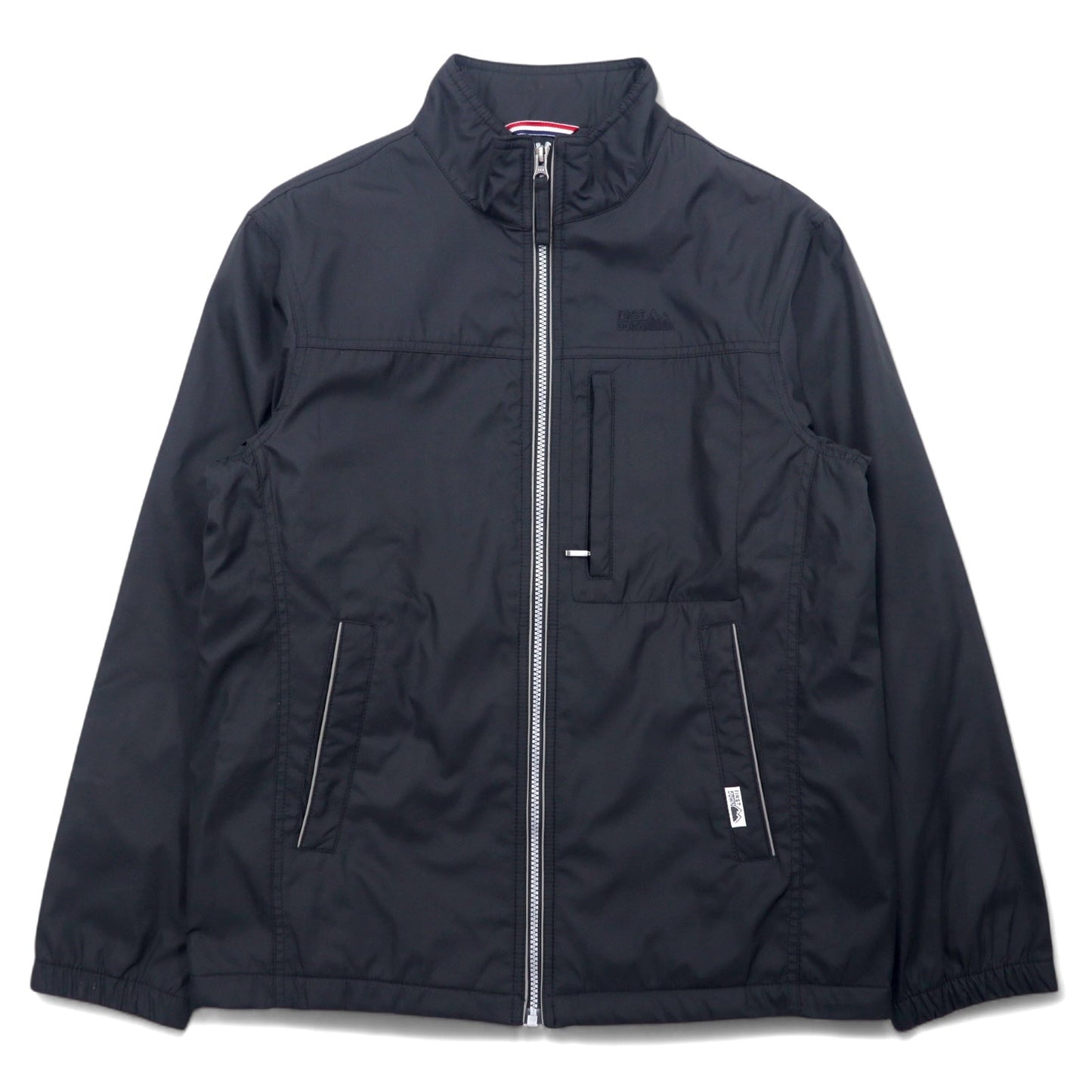 FIRST DOWN Nylon Jacket, Size M, Black, Polyester, Fleece Lining, Drawcord