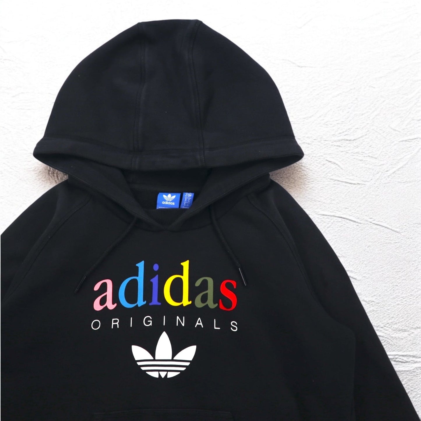 adidas Originals Trefoil Logo Print Hoodie, Size XL, Black, Fleece-Lined, AY6630