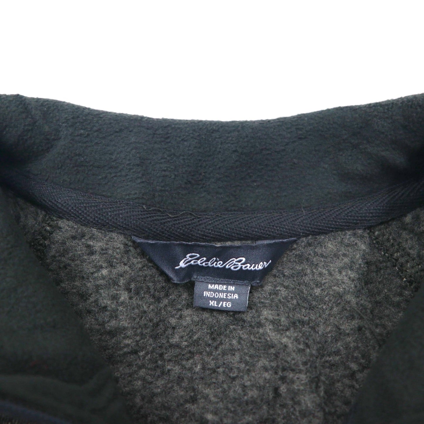 Eddie Bauer ハーフジップ フリースジャケット XL グレー RADIATOR SWEATER FLEECE 1/4 ZIP 未使用品