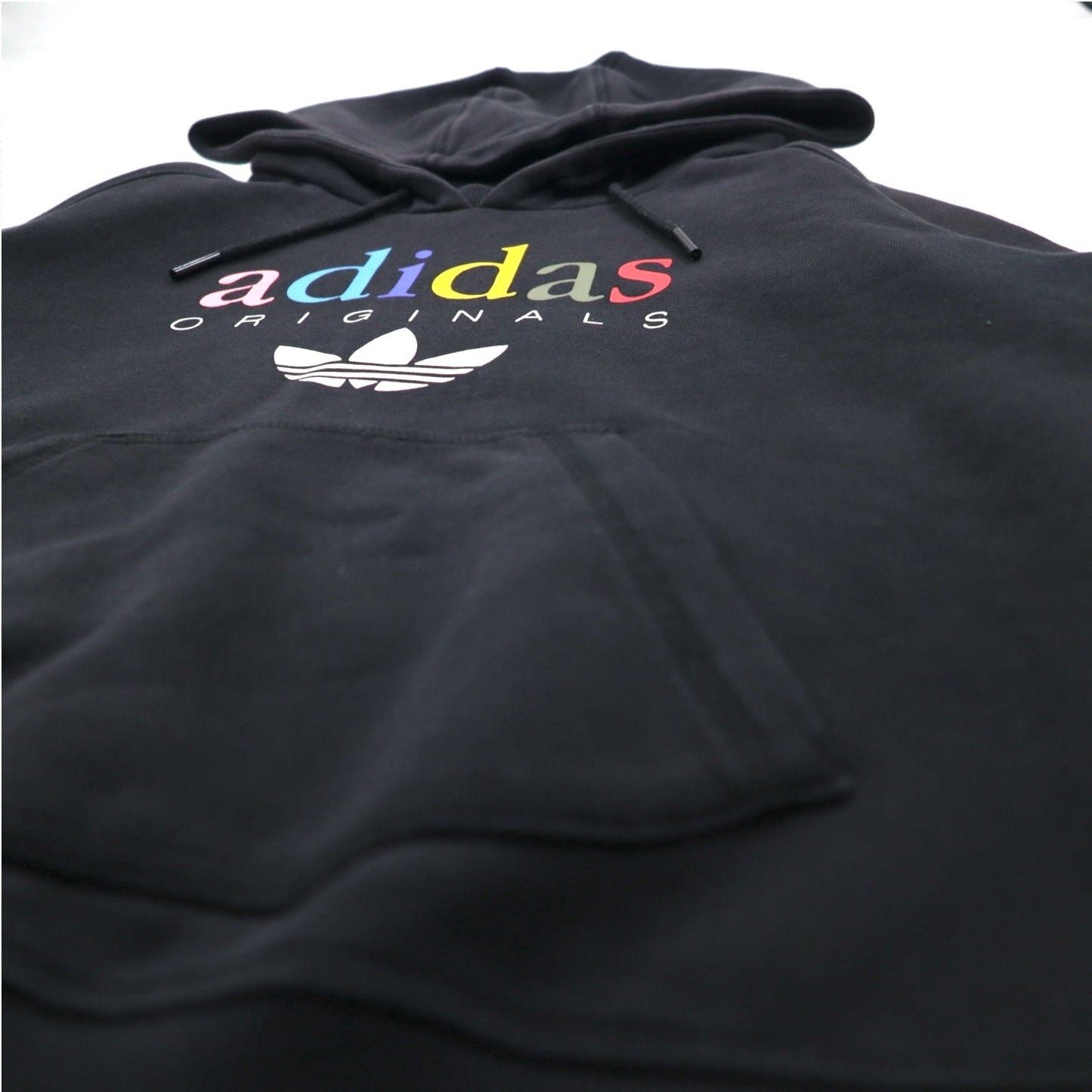 adidas Originals Trefoil Logo Print Hoodie, Size XL, Black, Fleece-Lined, AY6630