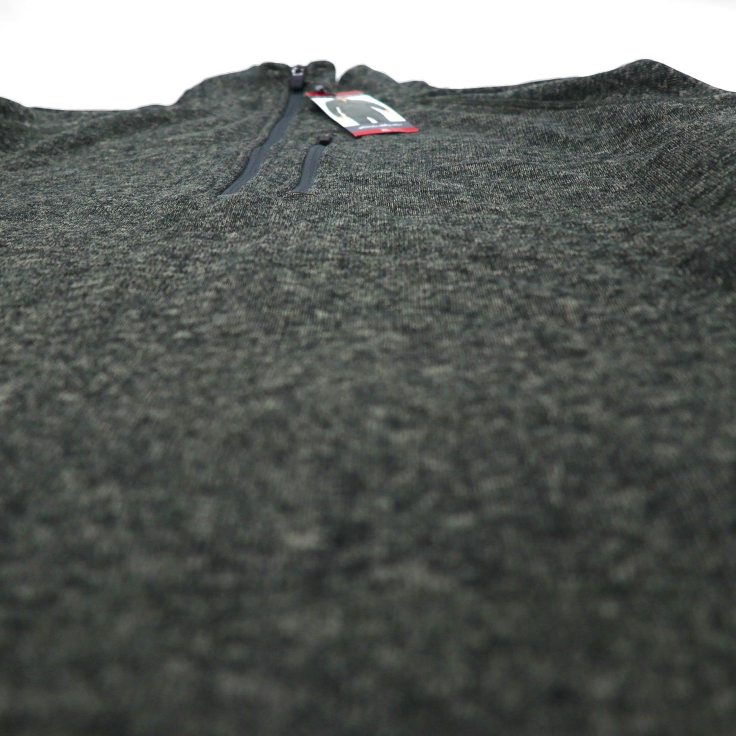 Eddie Bauer ハーフジップ フリースジャケット XL グレー RADIATOR SWEATER FLEECE 1/4 ZIP 未使用品
