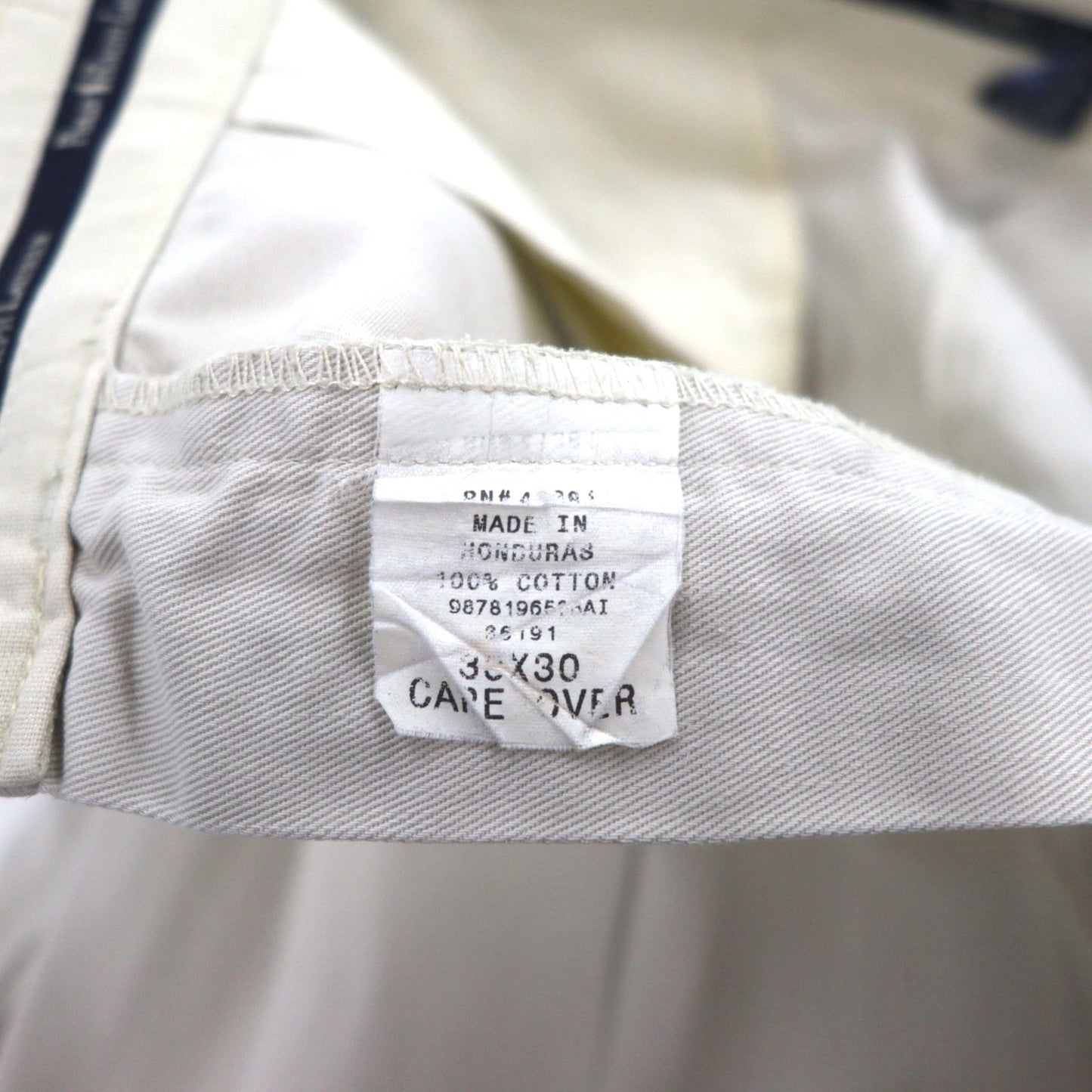 POLO RALPH LAUREN 90s Polo Chino Pants, Double-Tuck Wide Leg, Size M, Beige, Cotton