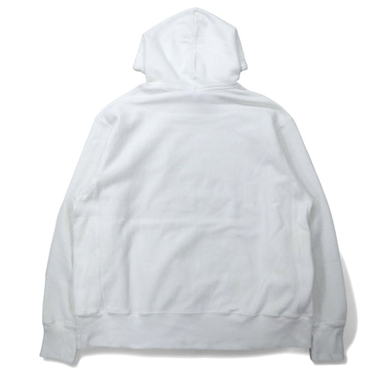 Champion リバースウィーブ プルオーバーパーカー XL ホワイト コットン 青単タグ 復刻 REVERSE WEAVE GF68WHC ホンジュラス製