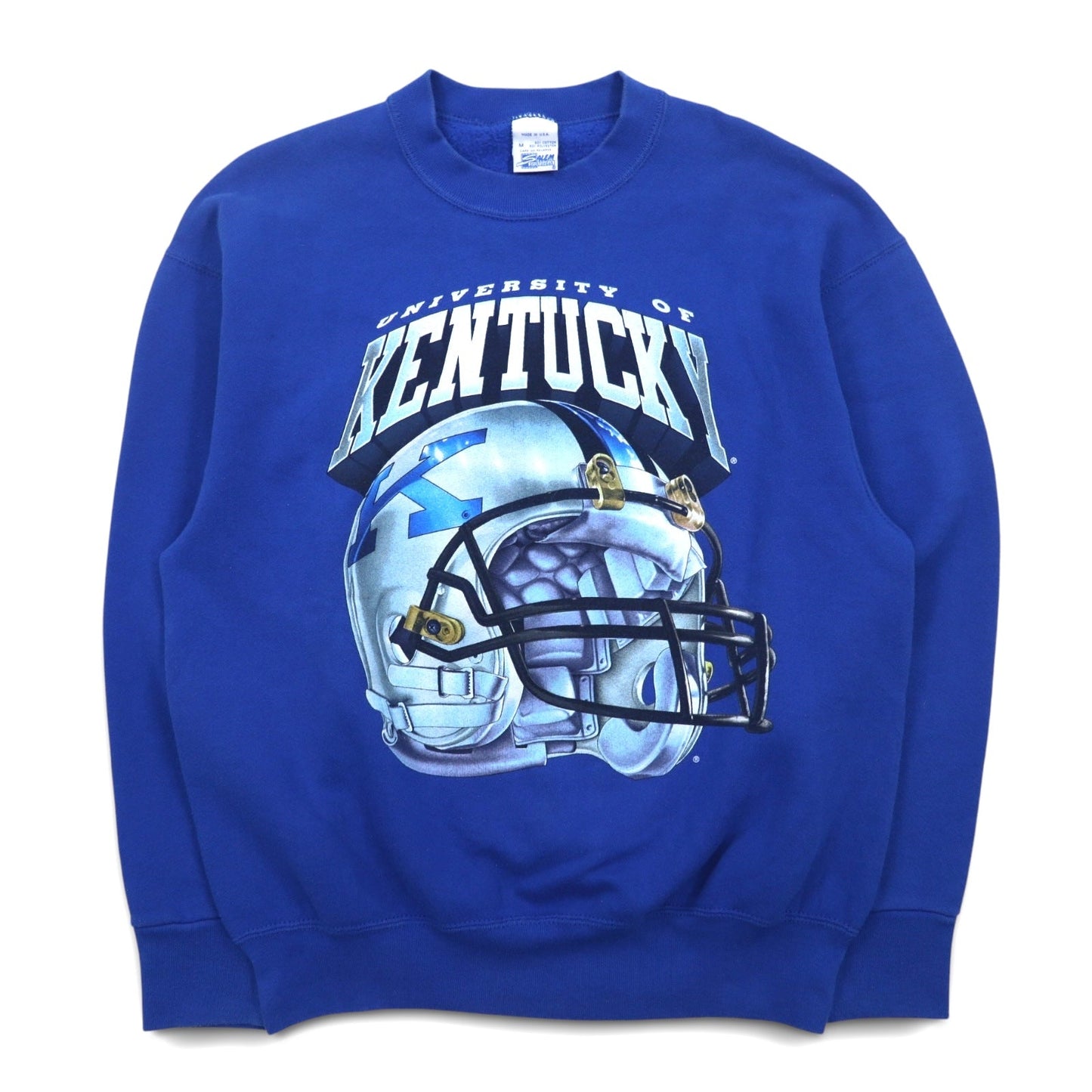 Made in USA, 90s Salem Sportswear Print Sweatshirt, Medium, Blue, Kentucky, Fleece-Lined