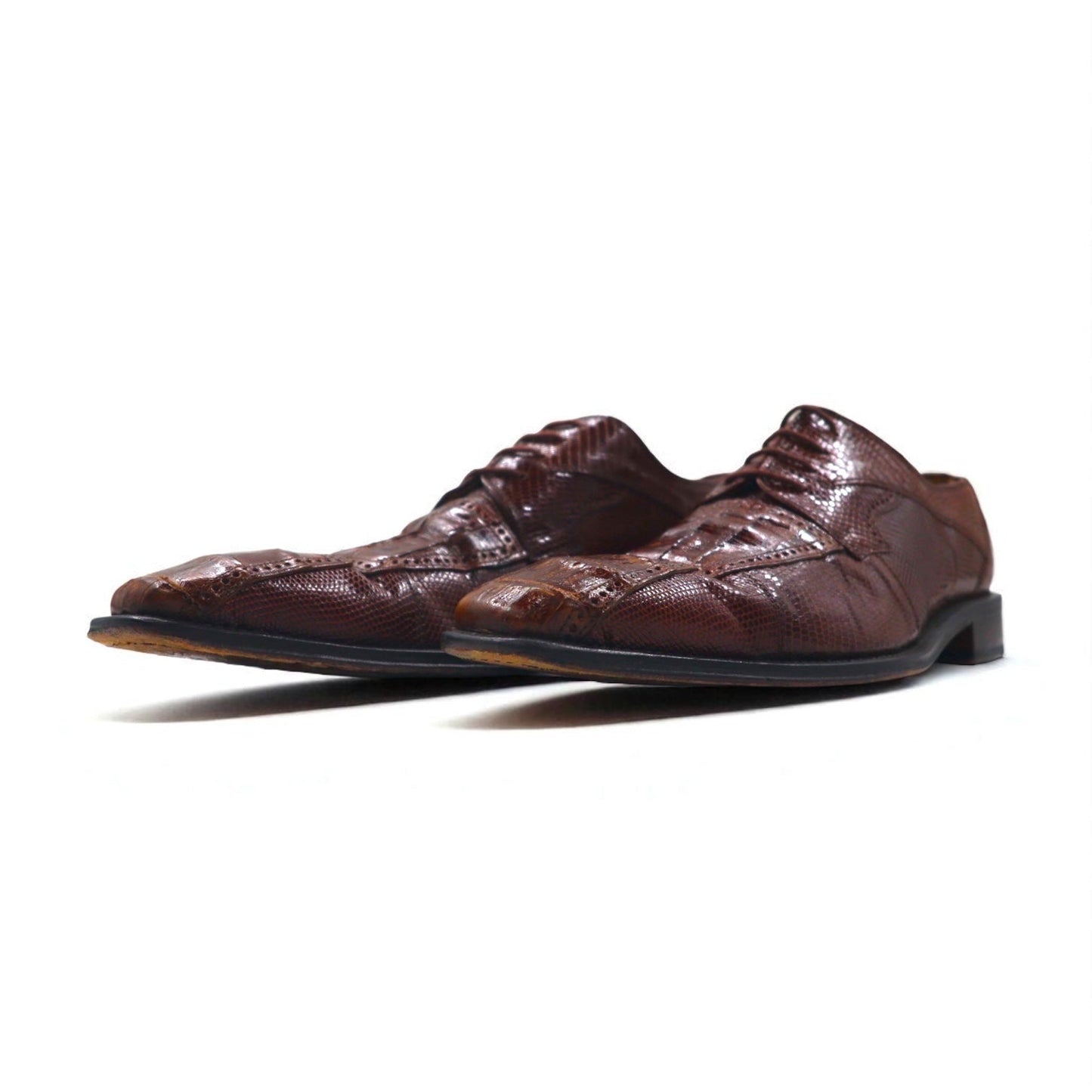 Spain Vintage Crocodile Shoes スペイン製 クロコダイル ドレスシューズ 28cm レザー DAVID EDEN
