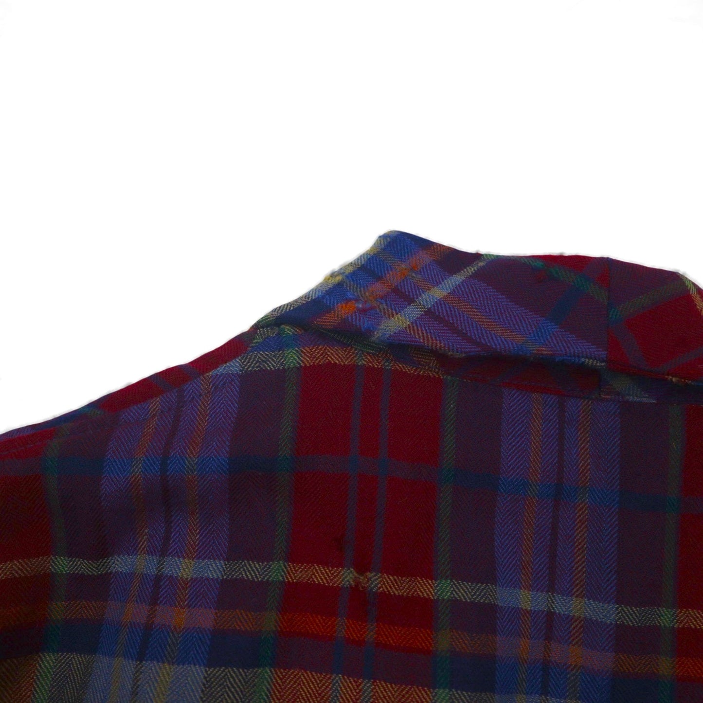 PENDLETON USA製 ガウン ノーカラーコート XL レッド ウール チェック