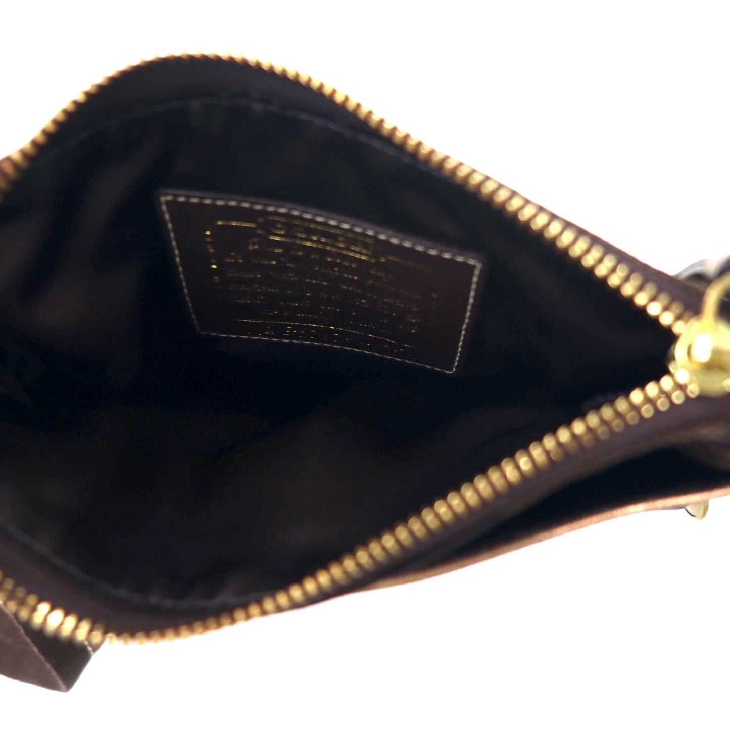 COACH Signature Stripe Swing Pack Shoulder Bag in Brown Canvas and Leather (40758)