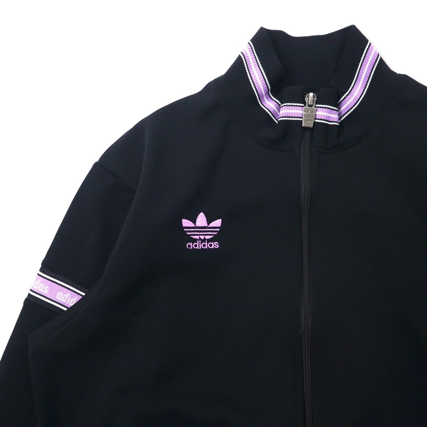adidas 90s Descente Track Jacket, Size M, Black, Polyester, Trefoil Logo, Made in Japan