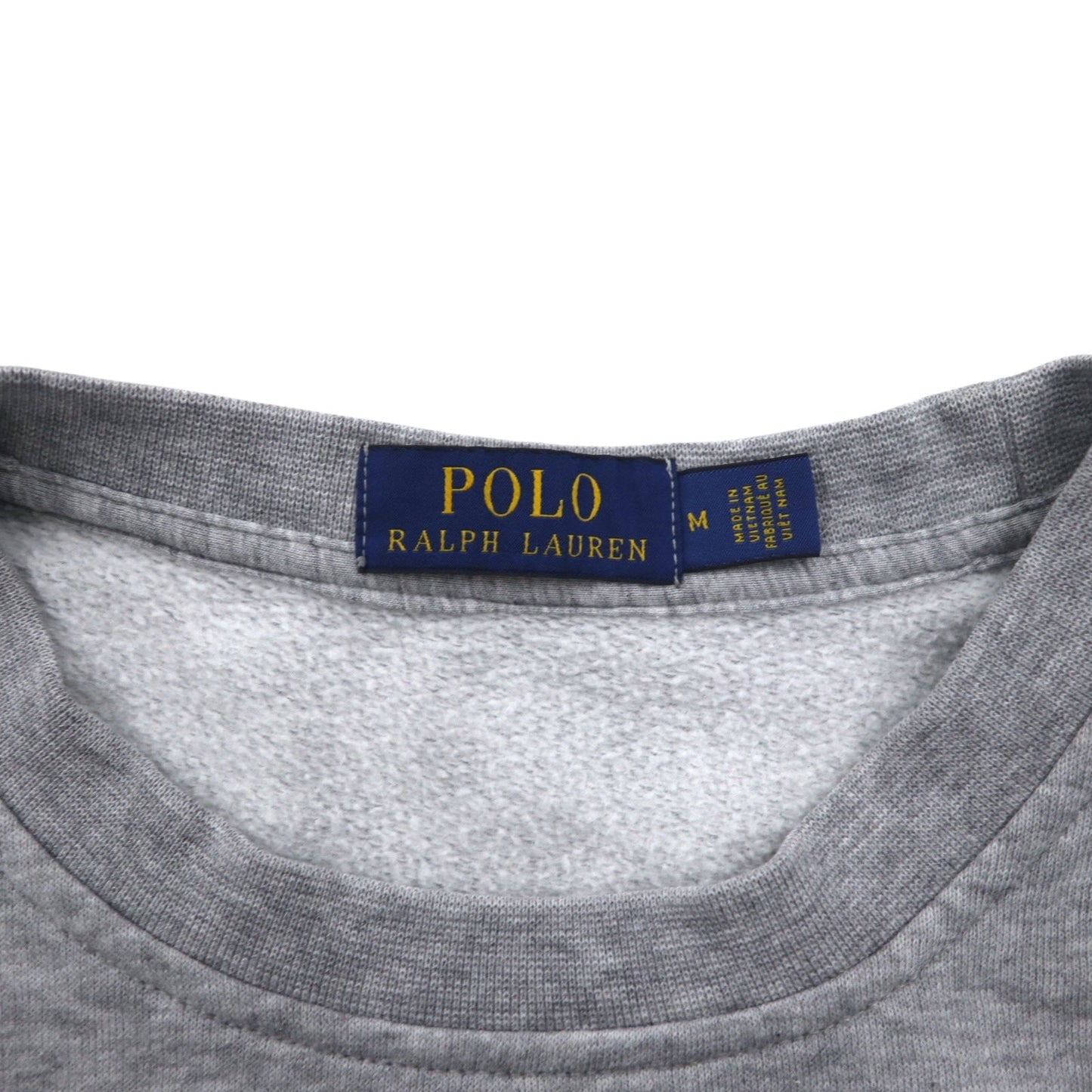 POLO RALPH LAUREN ビッグポニー ロゴプリント スウェット M グレー コットン
