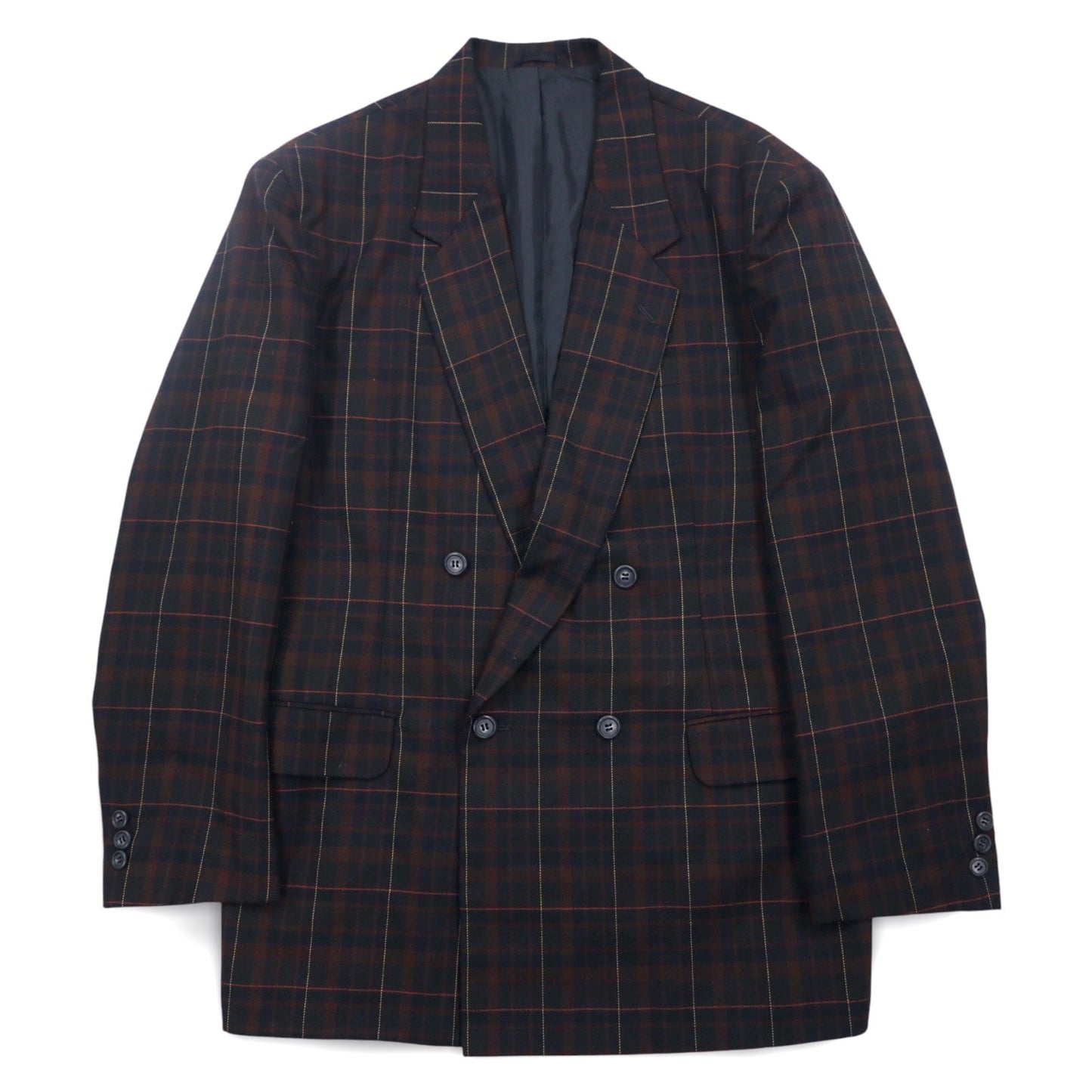 Vintage 90s Japan Made Double-Breasted Blazer ダブルブレステッド テーラードジャケット ブレザー L チェック