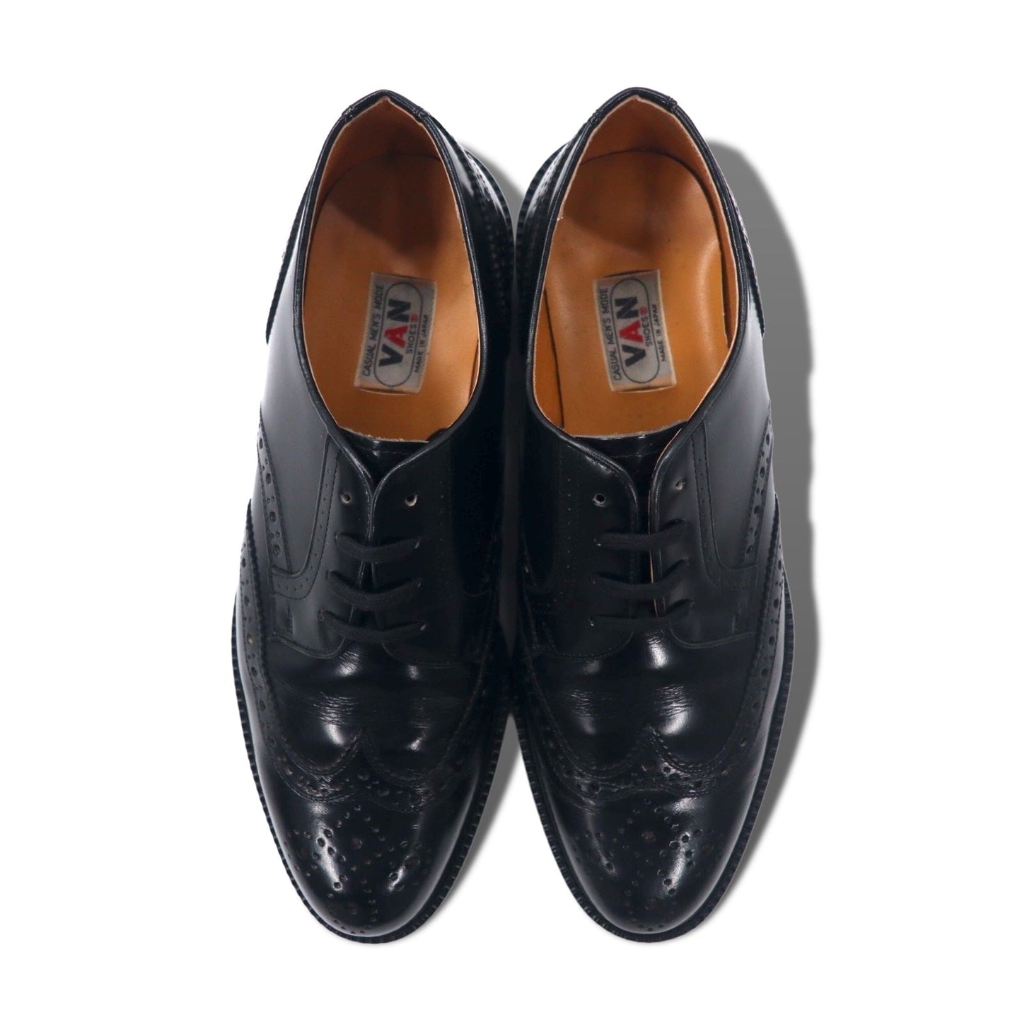 VAN SHOES ウィングチップ ドレスシューズ 27cm ブラック レザー メダリオン 日本製
