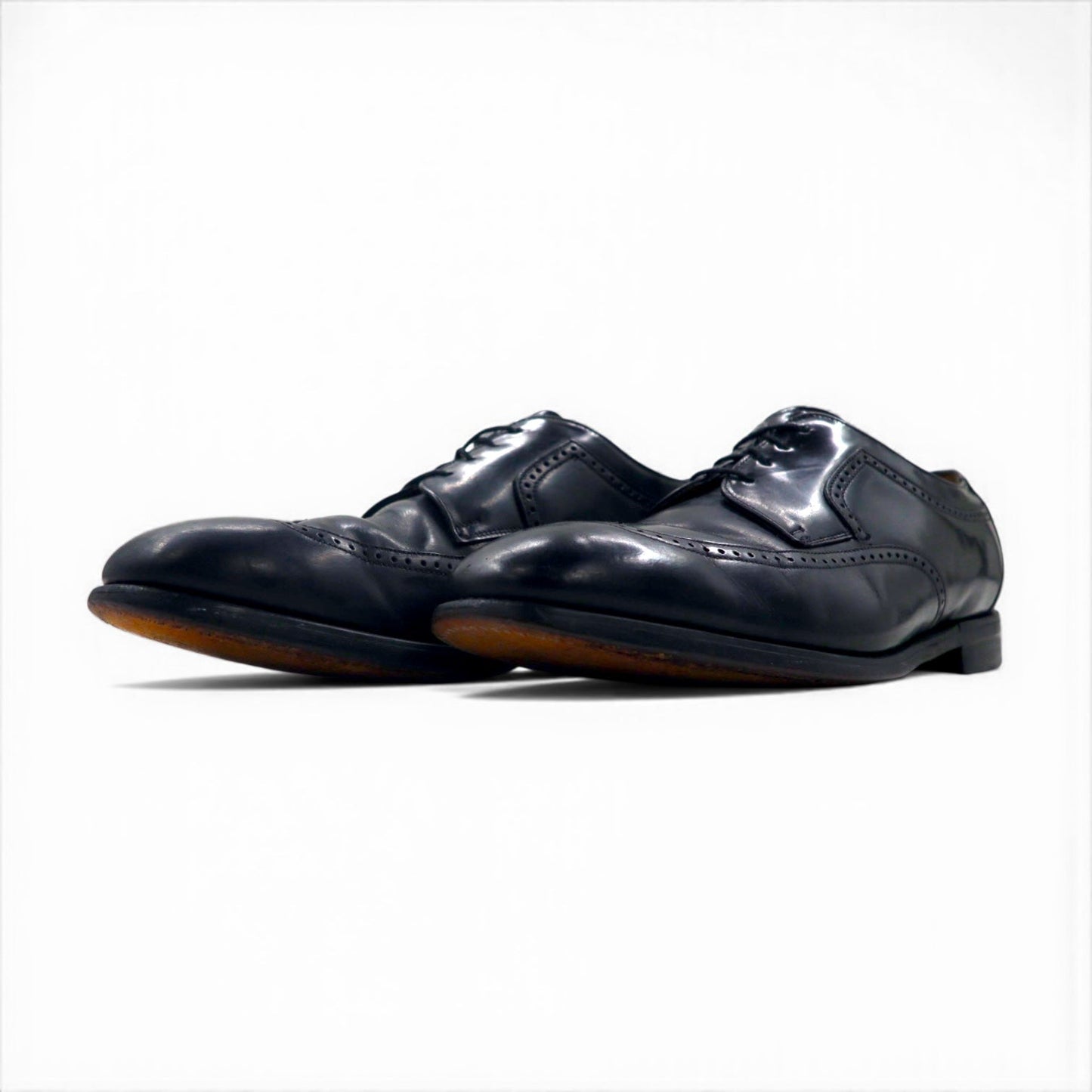 JOHNSTON&MURPHY ウイングチップ ドレスシューズ 27cm ブラック レザー 59-32911
