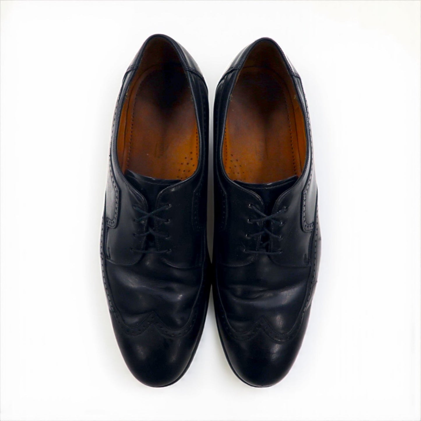 JOHNSTON&MURPHY ウイングチップ ドレスシューズ 27cm ブラック レザー 59-32911