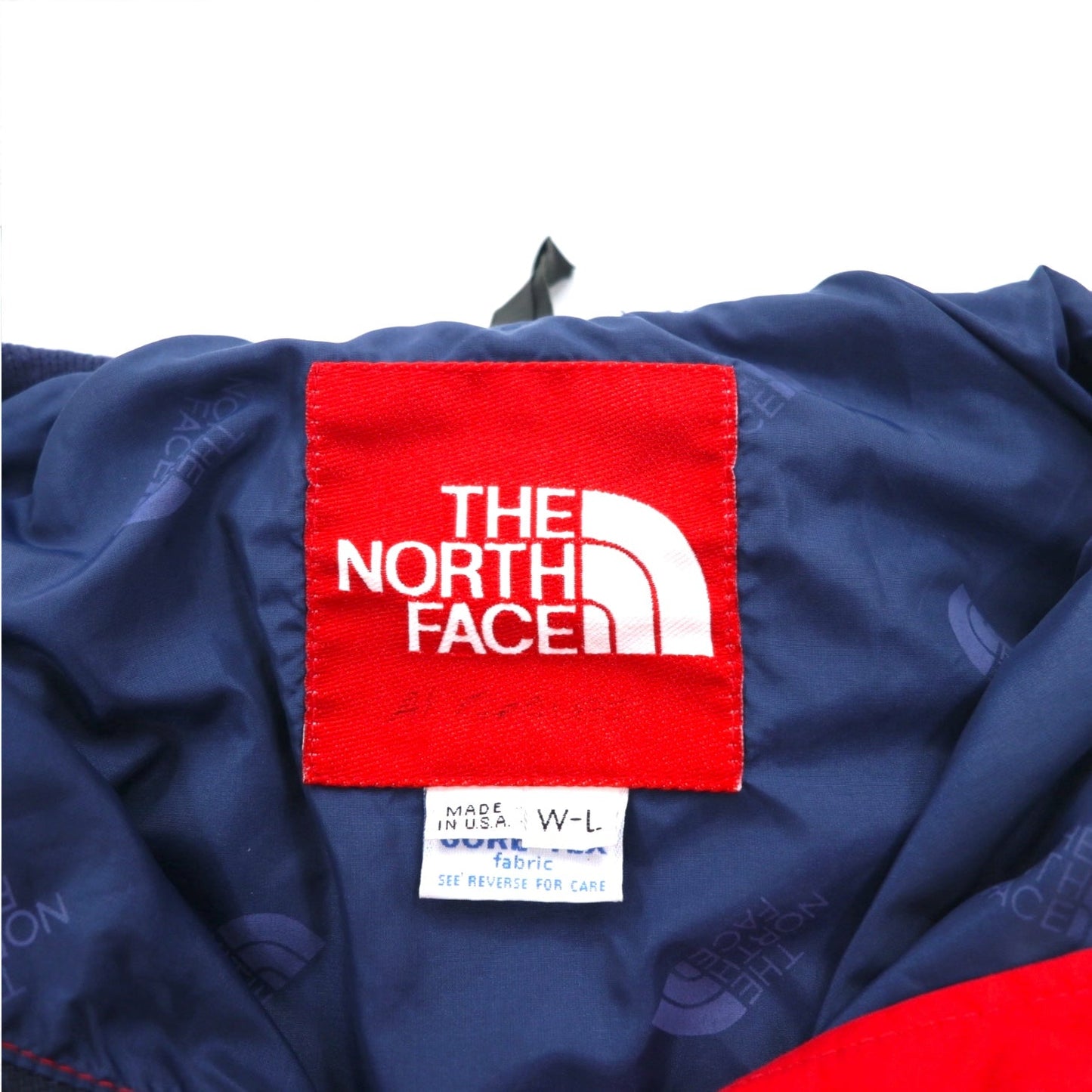 THE NORTH FACE 90s USA Made GORE-TEX Mountain Parka, Size L, Red, Waterproof, Drawcord, Detachable Hood, Red Tag