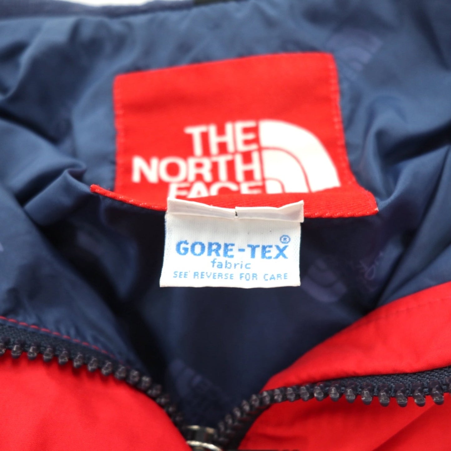 THE NORTH FACE 90s USA Made GORE-TEX Mountain Parka, Size L, Red, Waterproof, Drawcord, Detachable Hood, Red Tag