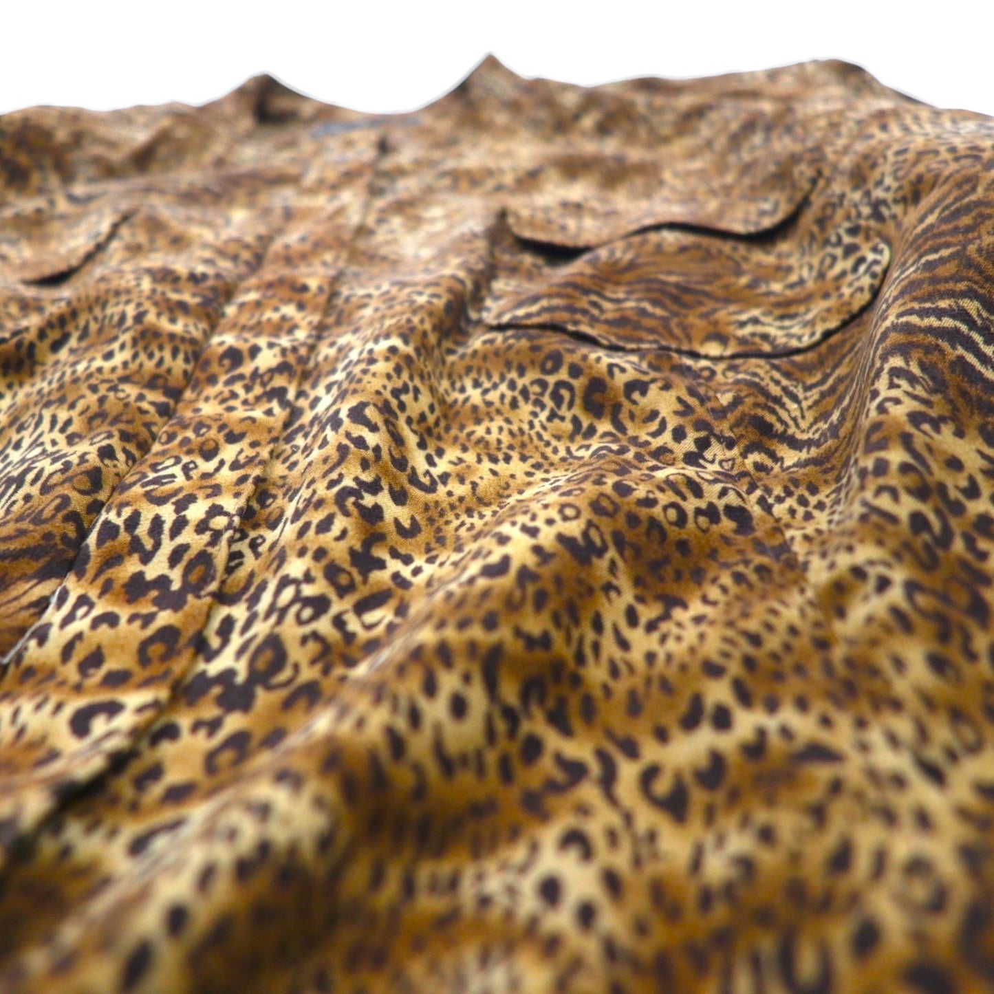 Vintage Leopard Jacket レオパード ジップアップ ブルゾン XL ストレッチ Norton McNaughton