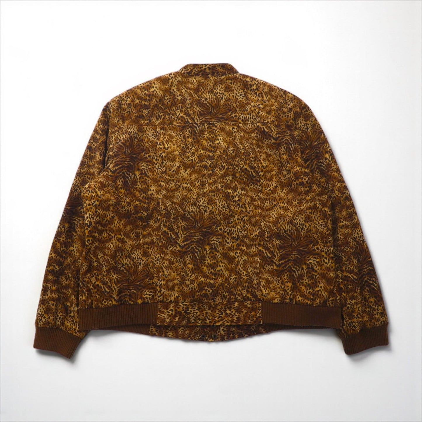 Vintage Leopard Jacket レオパード ジップアップ ブルゾン XL ストレッチ Norton McNaughton