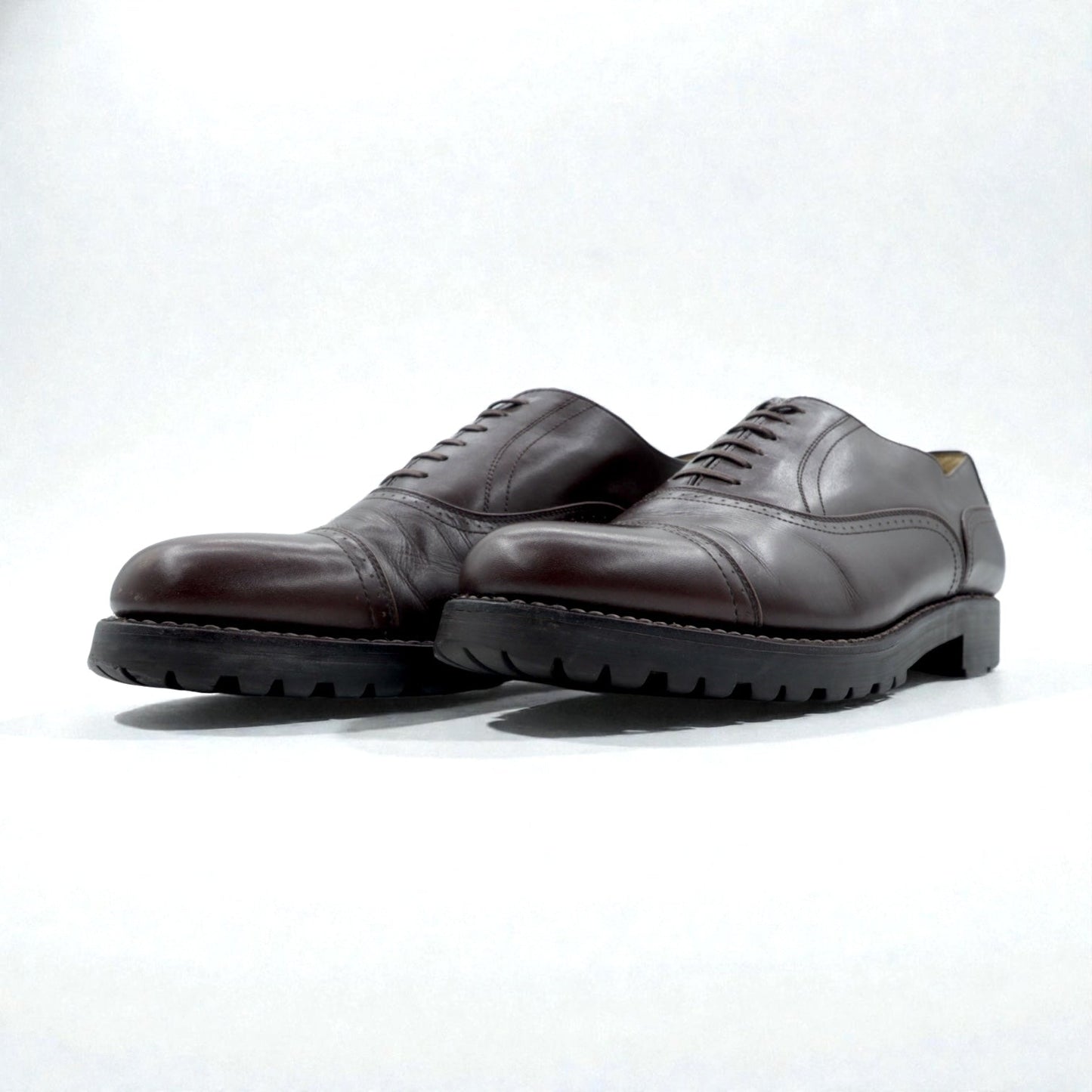 COMME des GARCONS HOMME ストレートチップ ドレスシューズ 25cm ブラウン レザー ラグソール