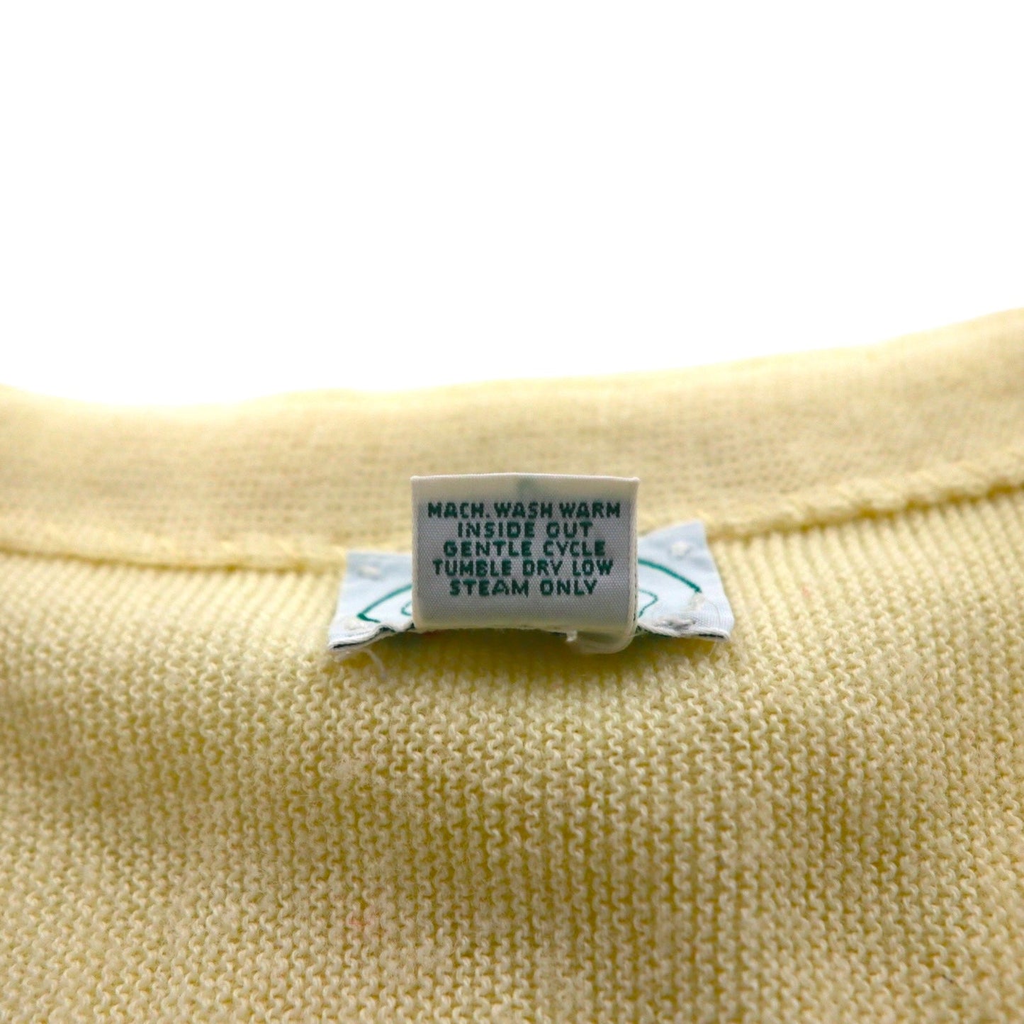 IZOD LACOSTE 80年代 USA製 Vネック ニット カーディガン XL アクリル ワンポイントロゴ