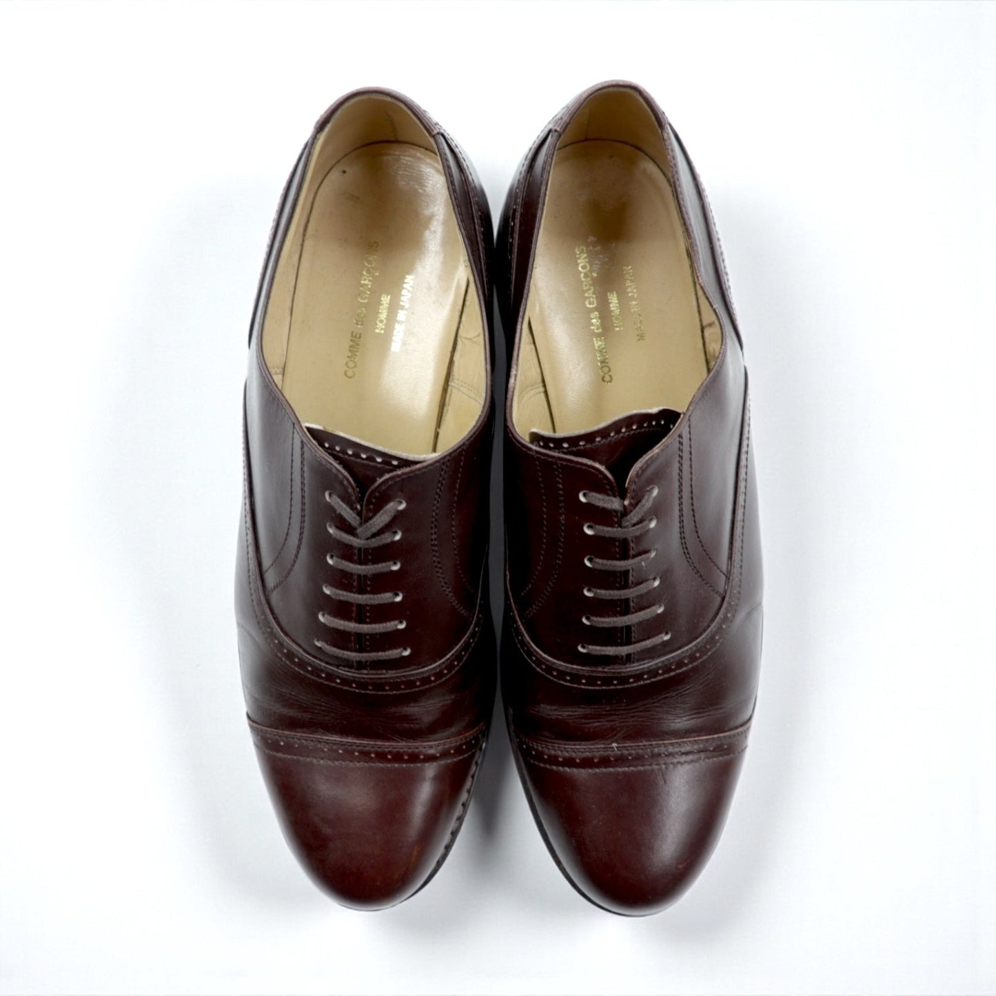 COMME des GARCONS HOMME ストレートチップ ドレスシューズ 25cm ブラウン レザー ラグソール