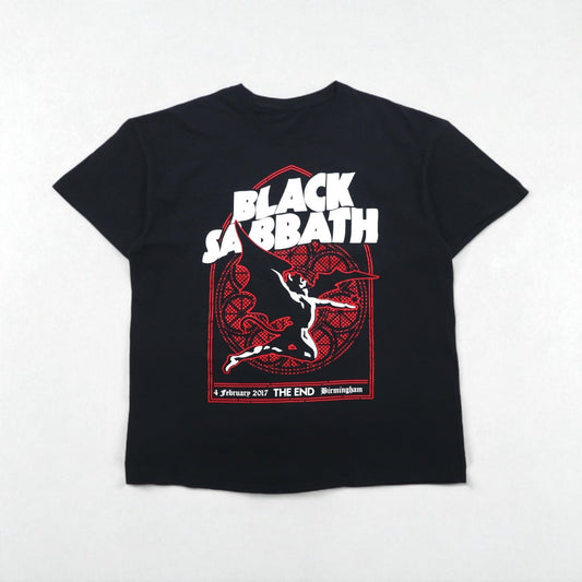BLACK SABBATH Rock Band T-Shirt, XL, Black Cotton
