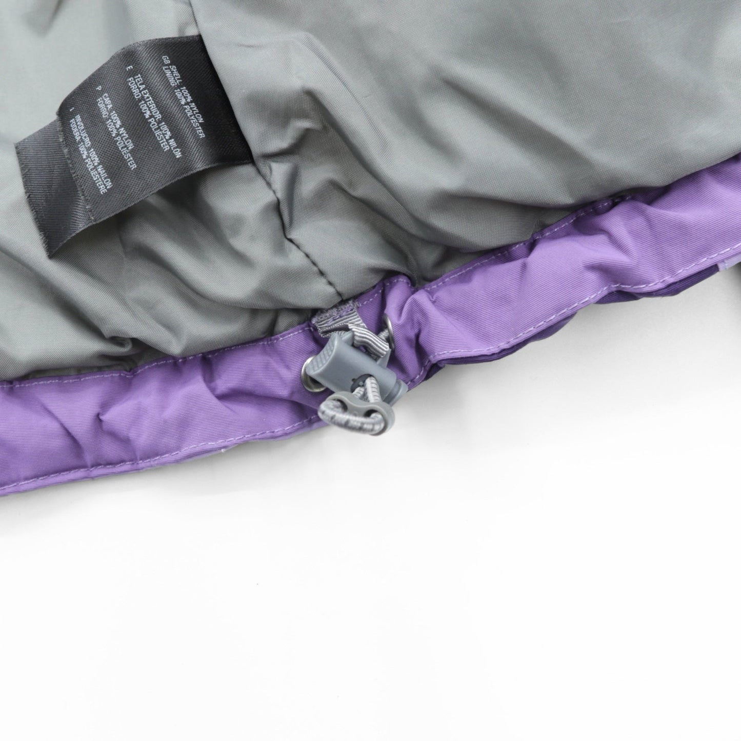 THE NORTH FACE Waterproof HYVENT Mountain Parka, Large, Purple, with Drawcord, Double Zip, and Zip-in-Zip