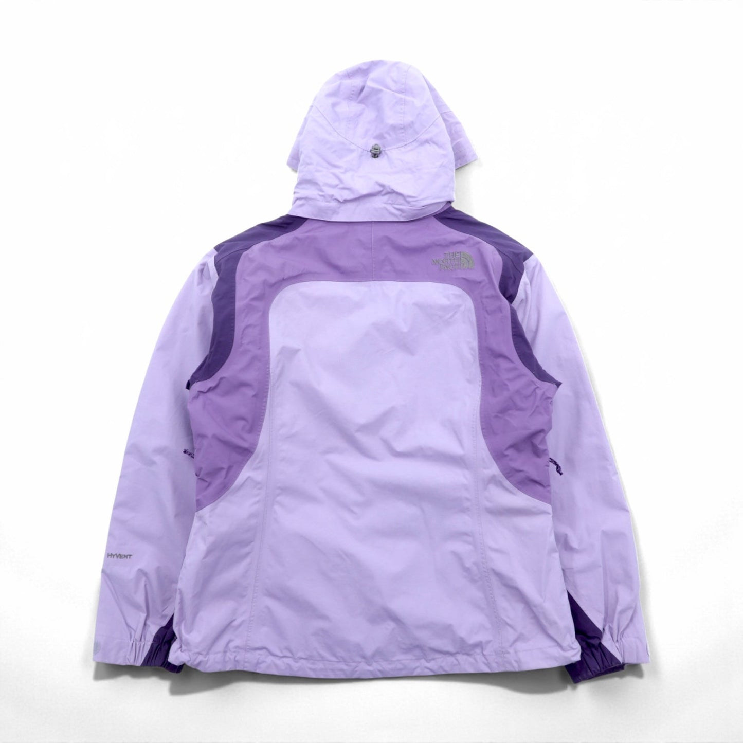 THE NORTH FACE Waterproof HYVENT Mountain Parka, Large, Purple, with Drawcord, Double Zip, and Zip-in-Zip