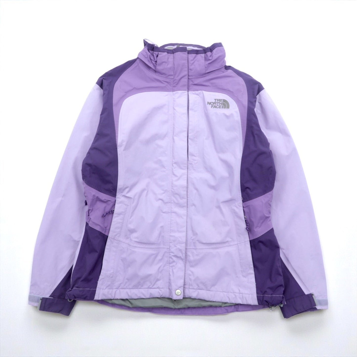 THE NORTH FACE Waterproof HYVENT Mountain Parka, Large, Purple, with Drawcord, Double Zip, and Zip-in-Zip