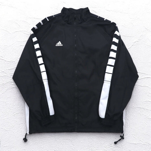 adidas TEAM 90年代 ナイロンジャケット トラックジャケット ジャージ XL サイドライン メッシュライナー