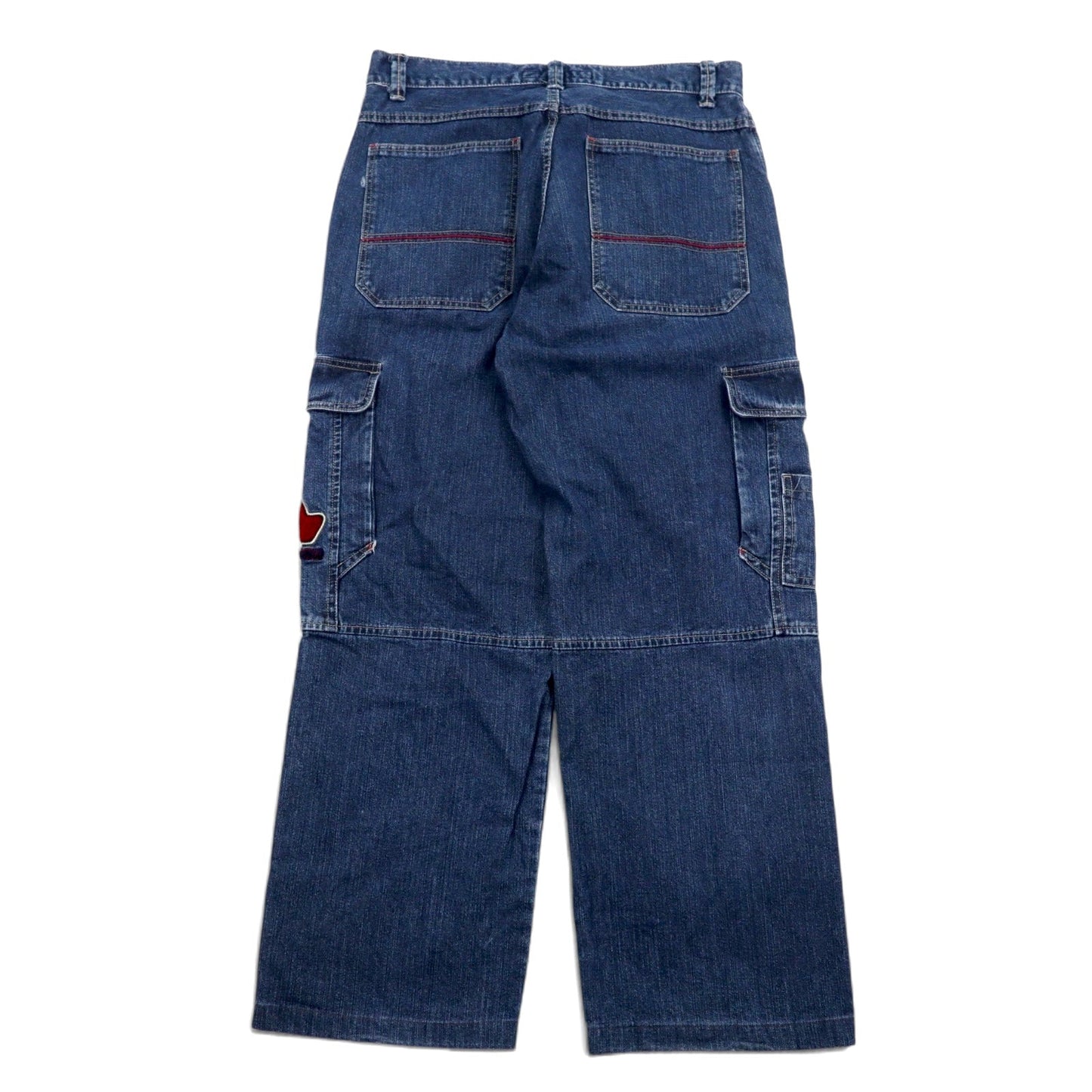 HOBO DNM 90s Baggy Wide Denim Cargo Pants, Size 86, Blue, Cotton