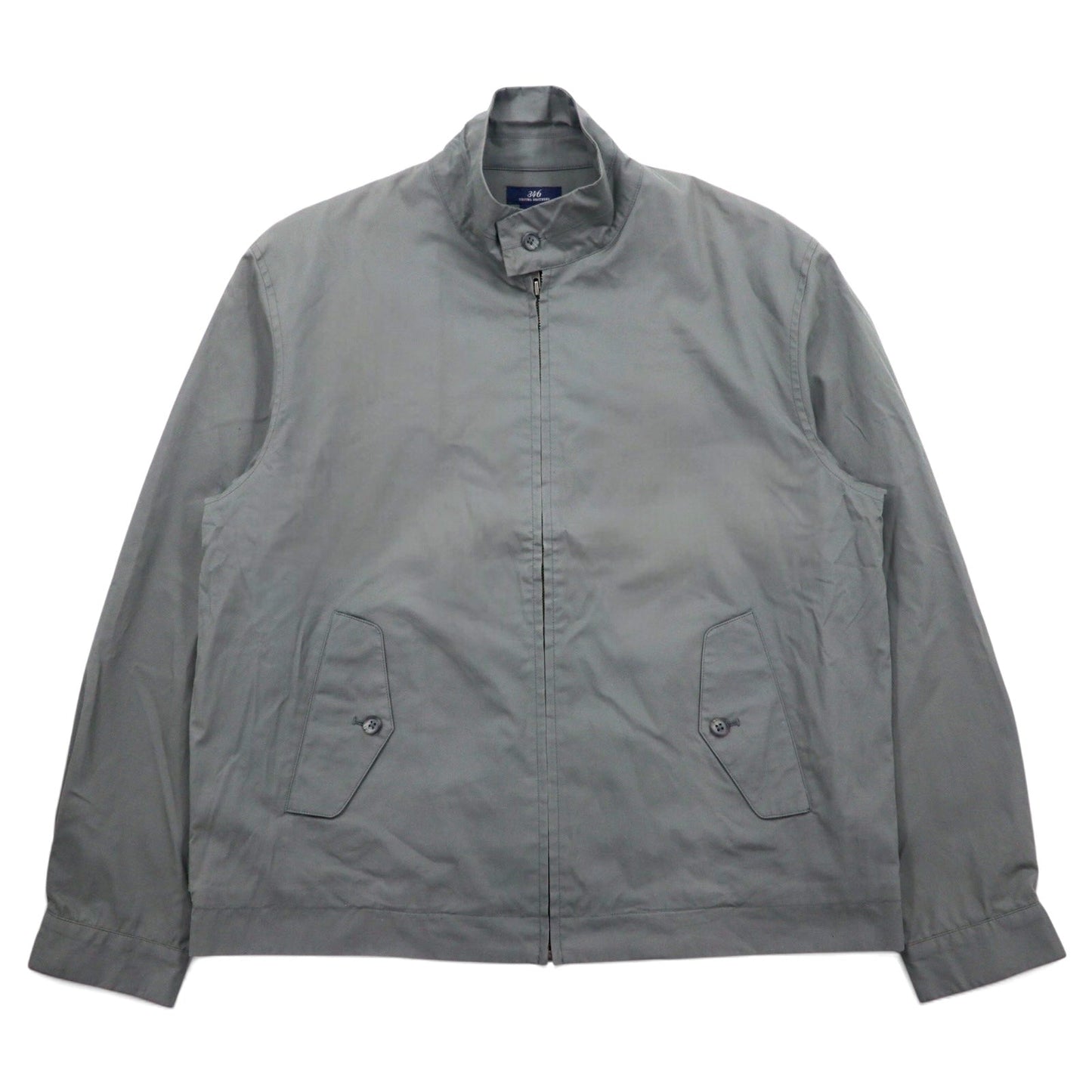 346 BROOKS BROTHERS Swing Top Harrington Jacket, Size M, Gray, Cotton