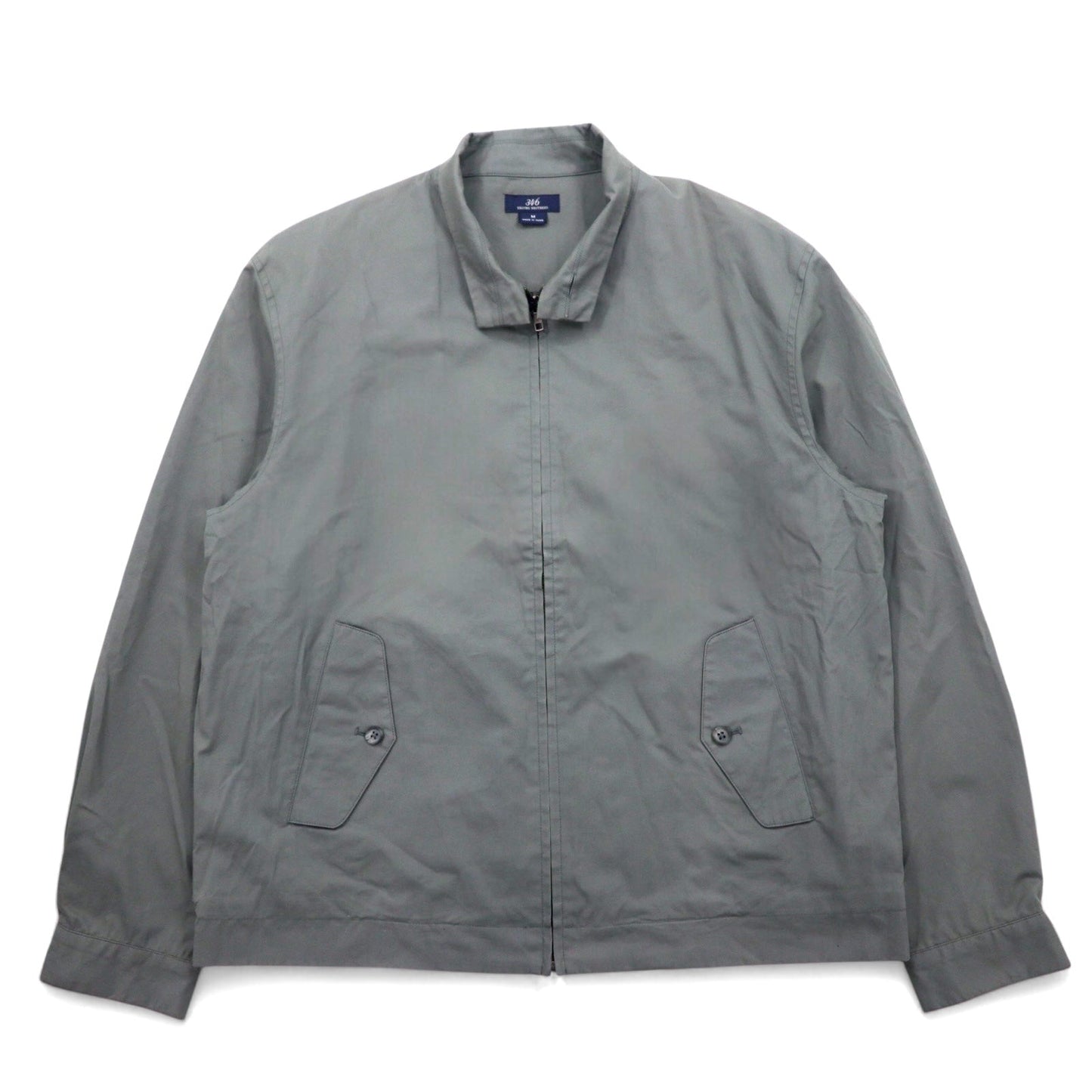346 BROOKS BROTHERS Swing Top Harrington Jacket, Size M, Gray, Cotton