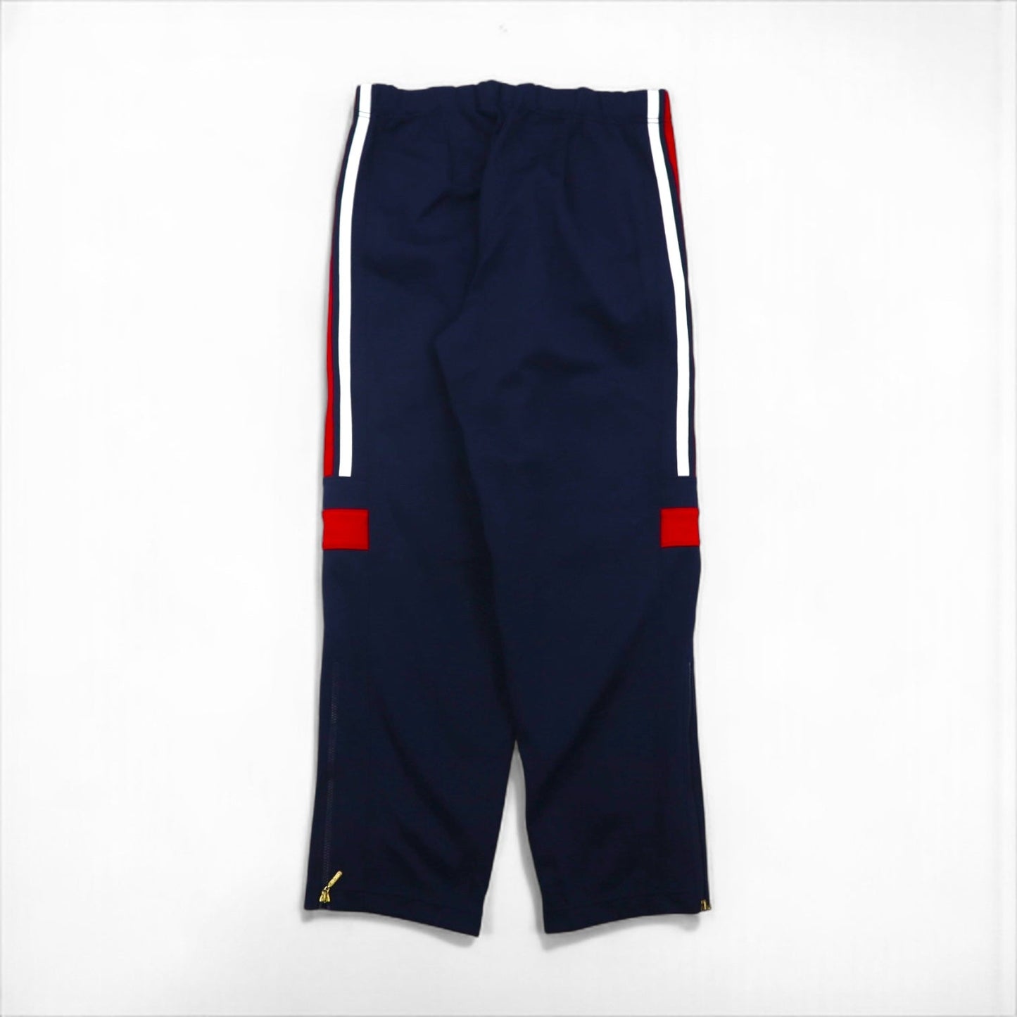 adidas 90年代 デサント社製 トラック ジャージ セットアップ M スタンドカラー 裾ジップ スリット