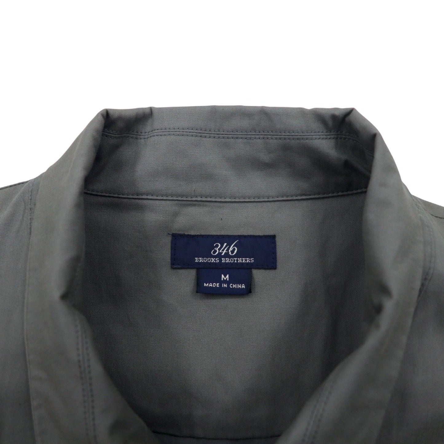 346 BROOKS BROTHERS Swing Top Harrington Jacket, Size M, Gray, Cotton